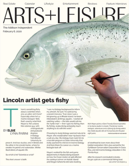 Paintings Featured in Arts & Liesure Cover of Addison Independent