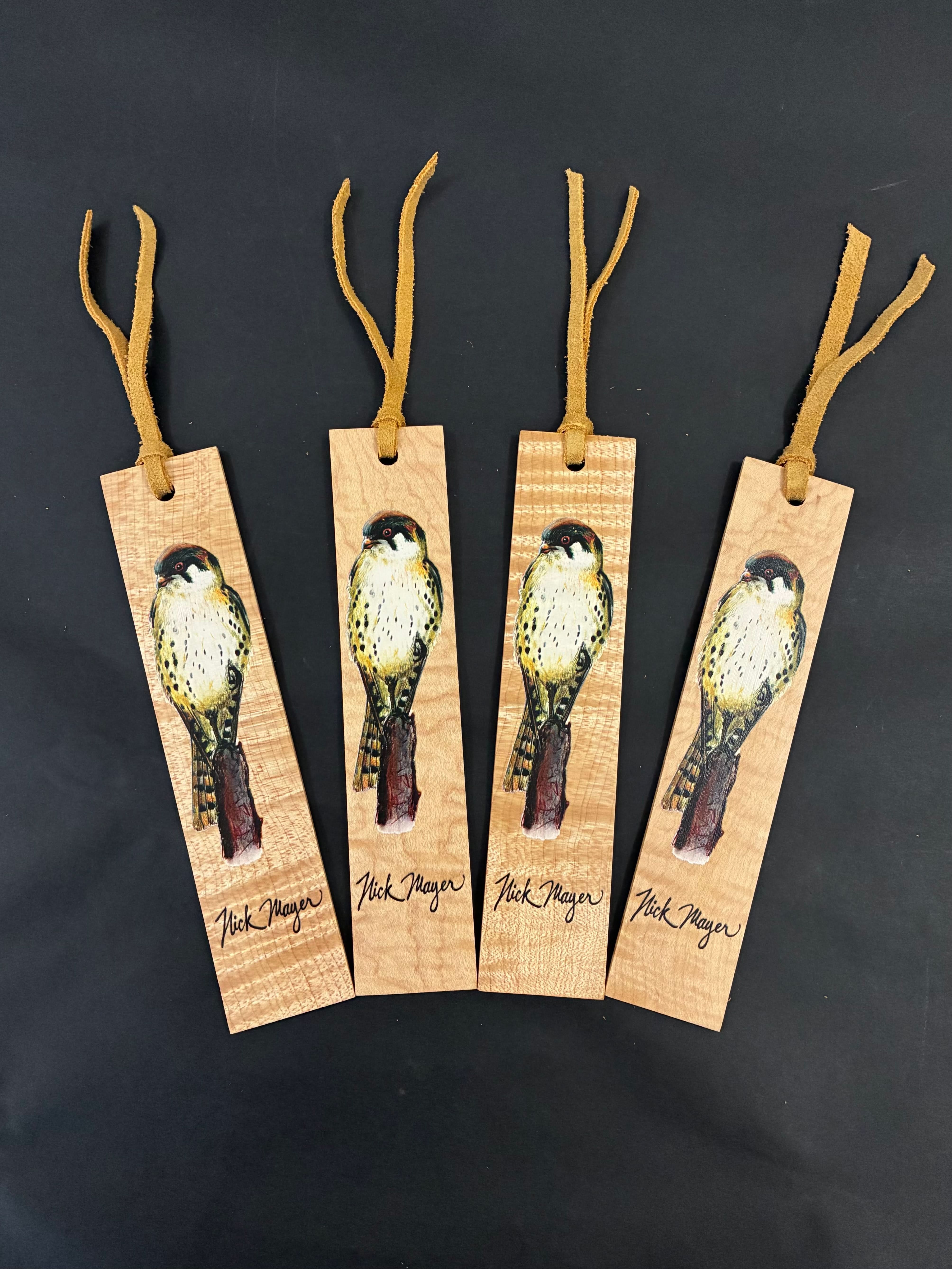 American Kestrel Wooden Bookmark - No two alike!