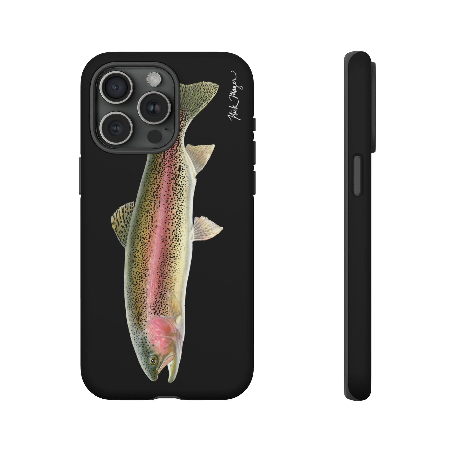 Rainbow Trout Black iPhone 15 Case