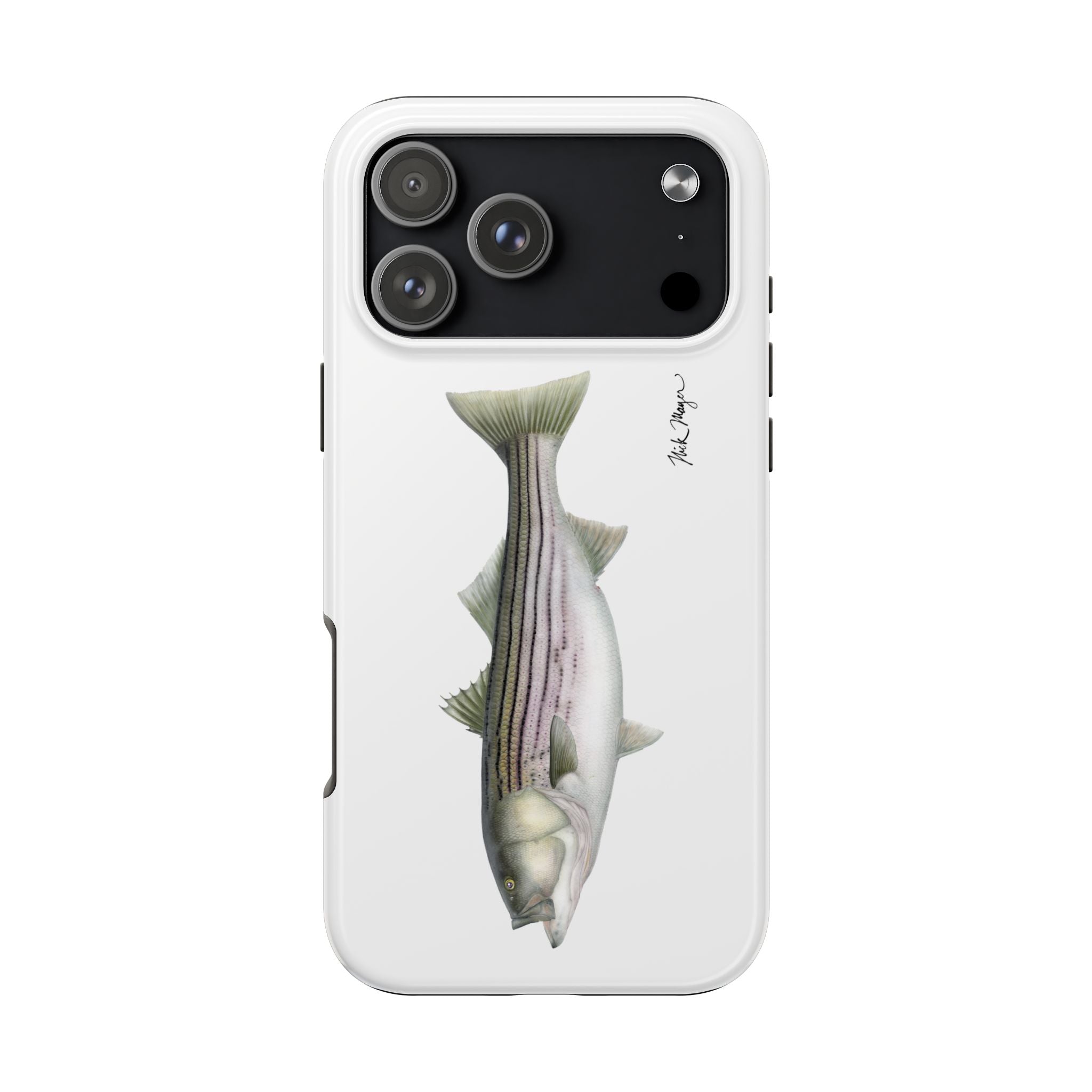 30 lb Striper White Phone Case (iPhone)