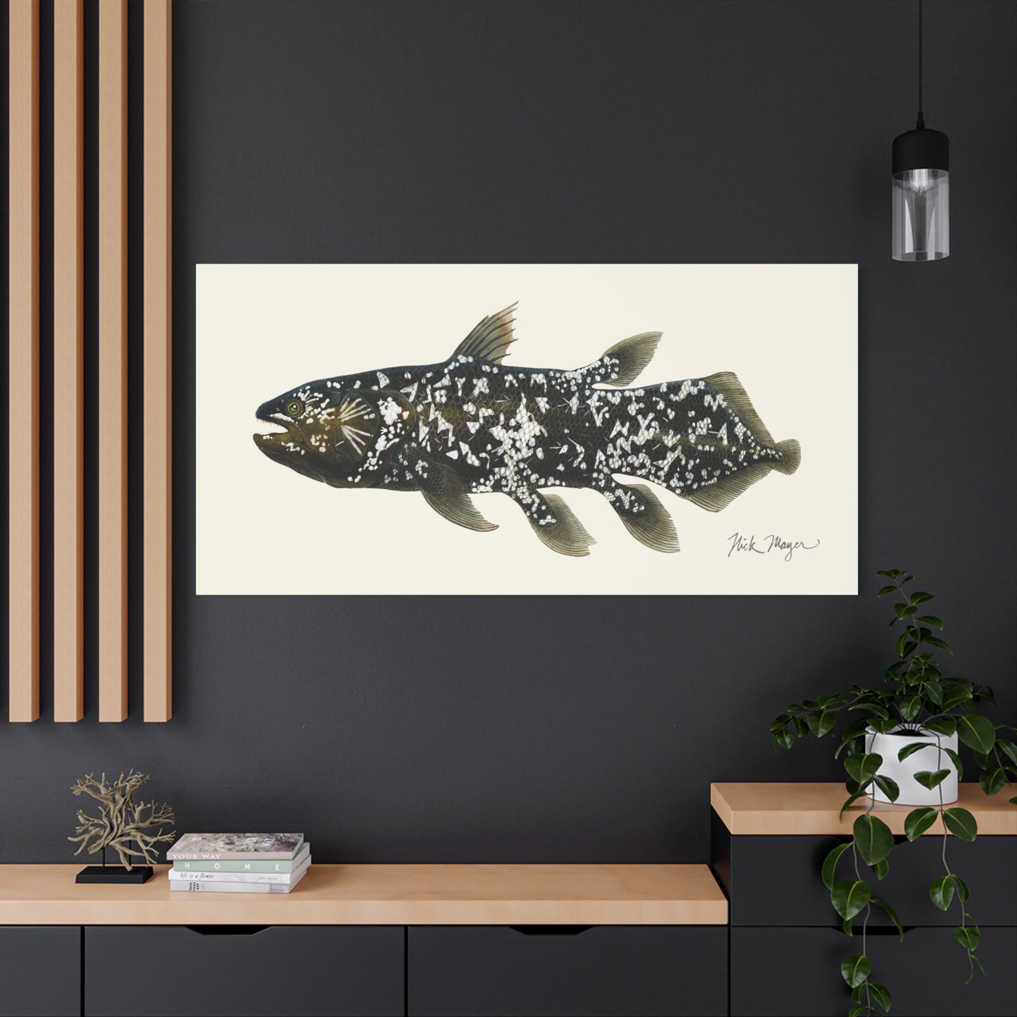 Coelacanth Canvas Print Printify