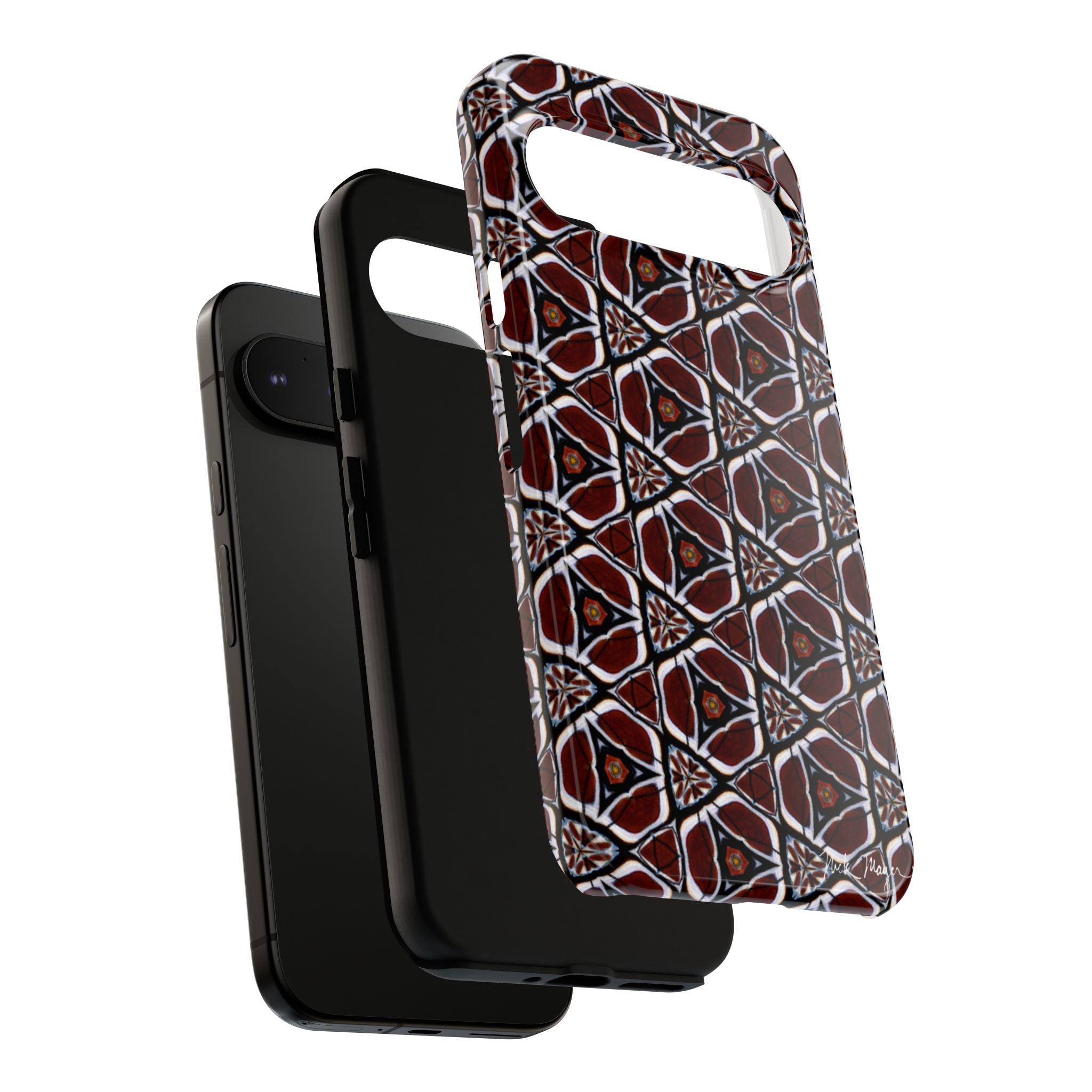 Maroon Butterfly Pattern Phone Case (Samsung)
