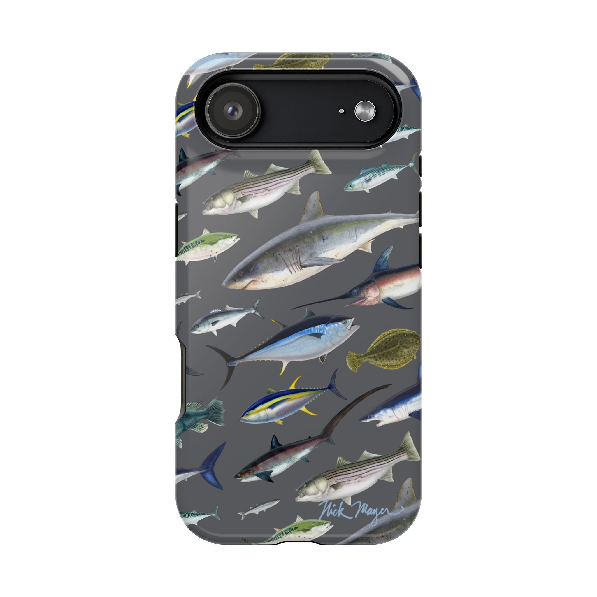 New England Offshore Fish Grey MagSafe iPhone Case