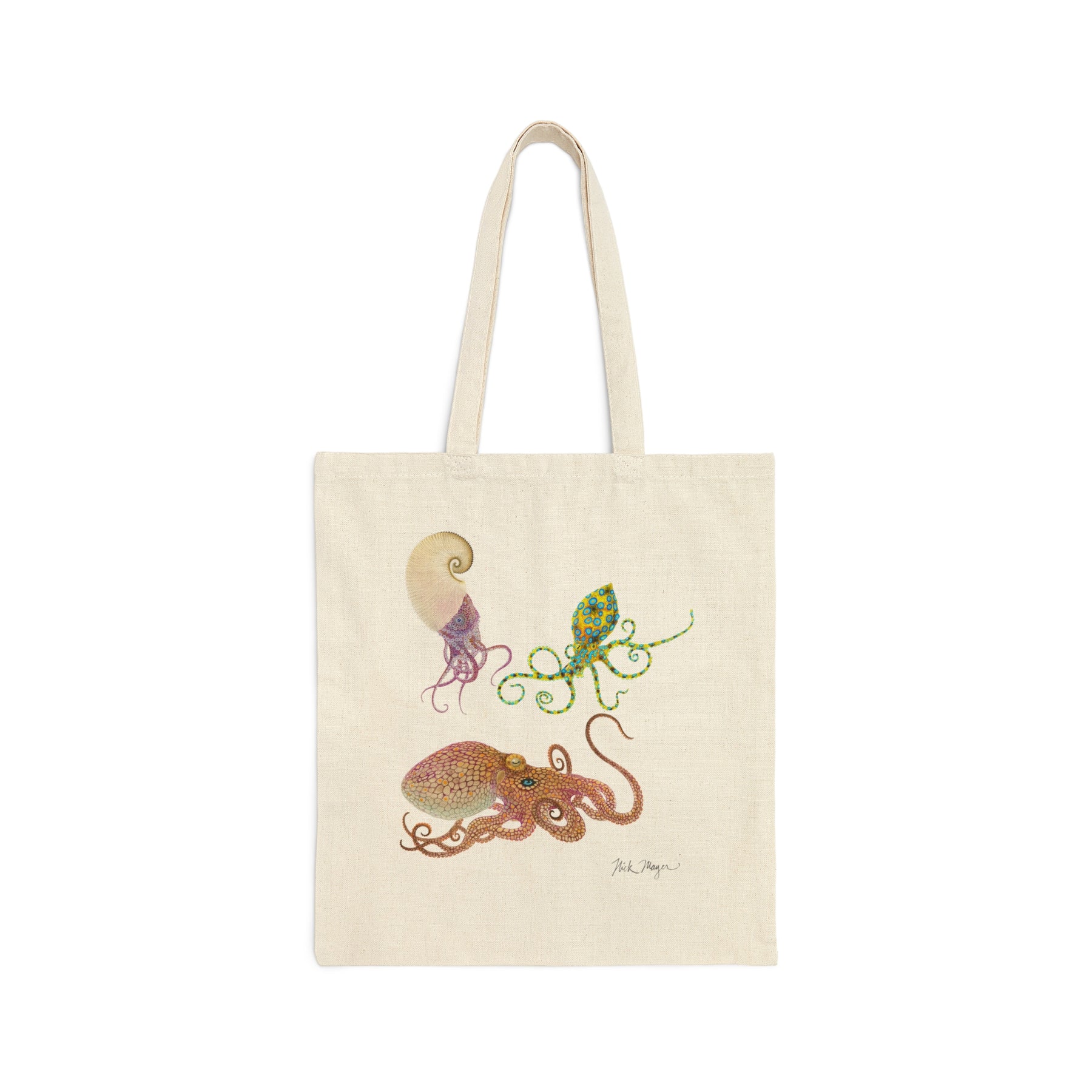 Octopi Cotton Canvas Tote Bag