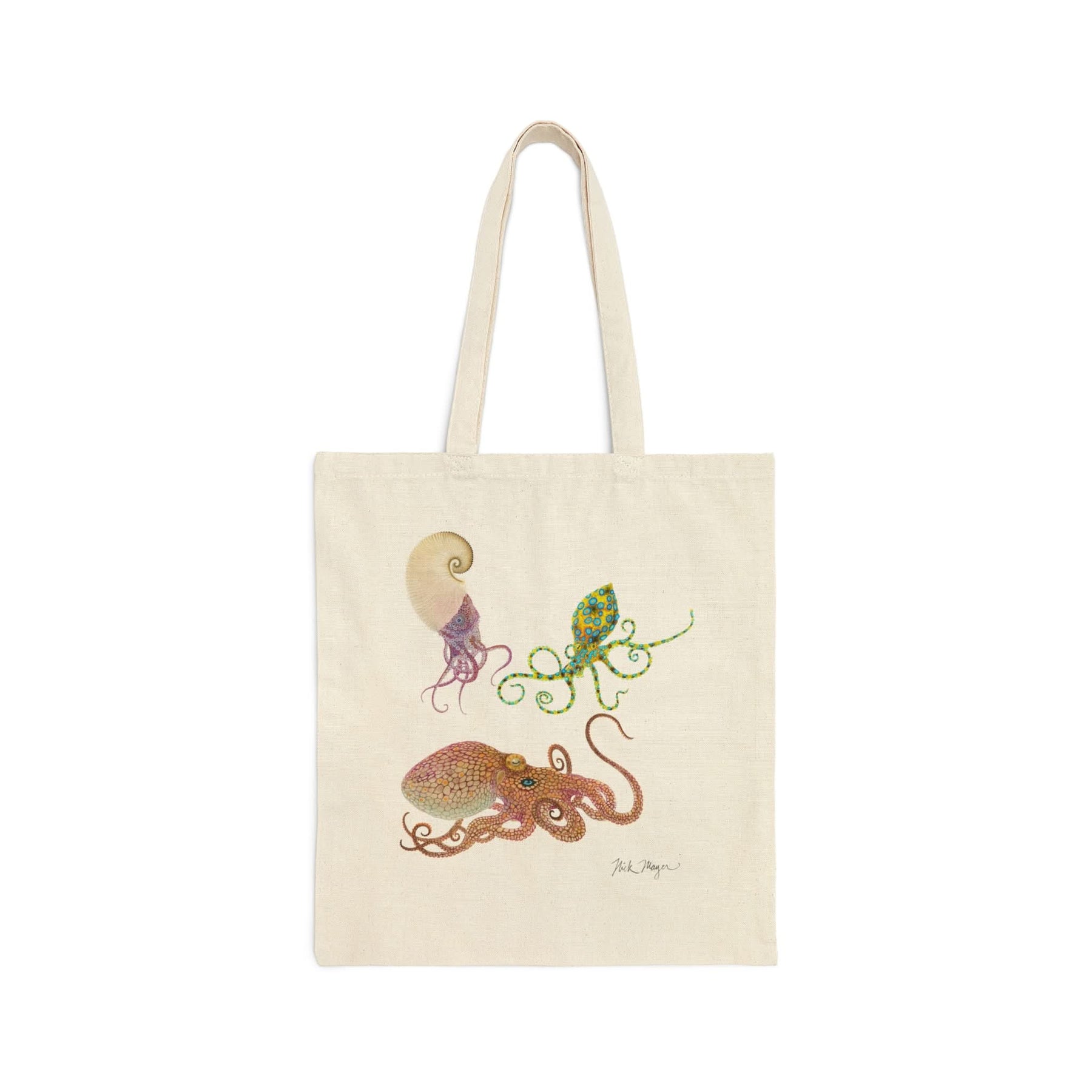 Octopi Cotton Canvas Tote Bag