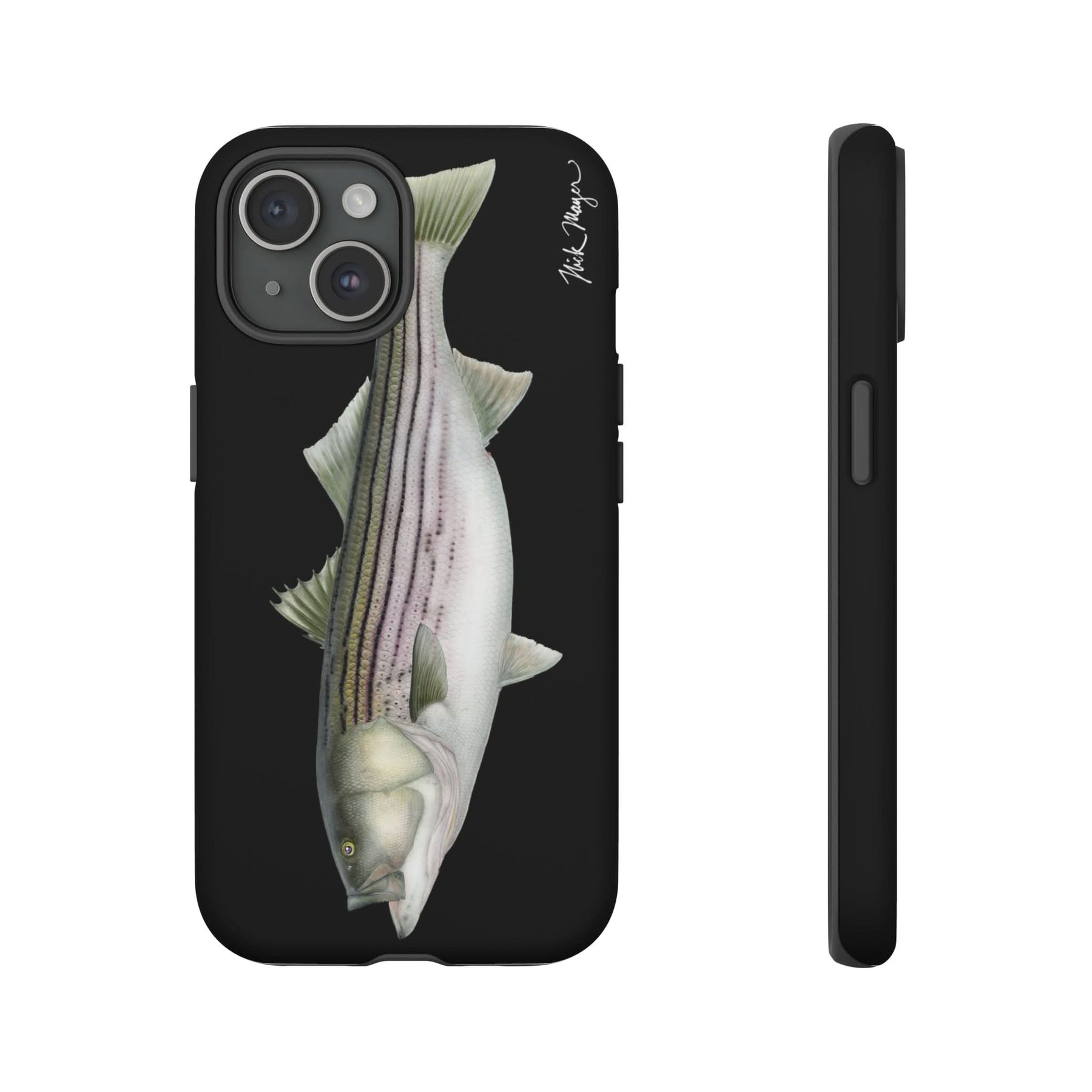 30 lb Striper Black iPhone 15 Case