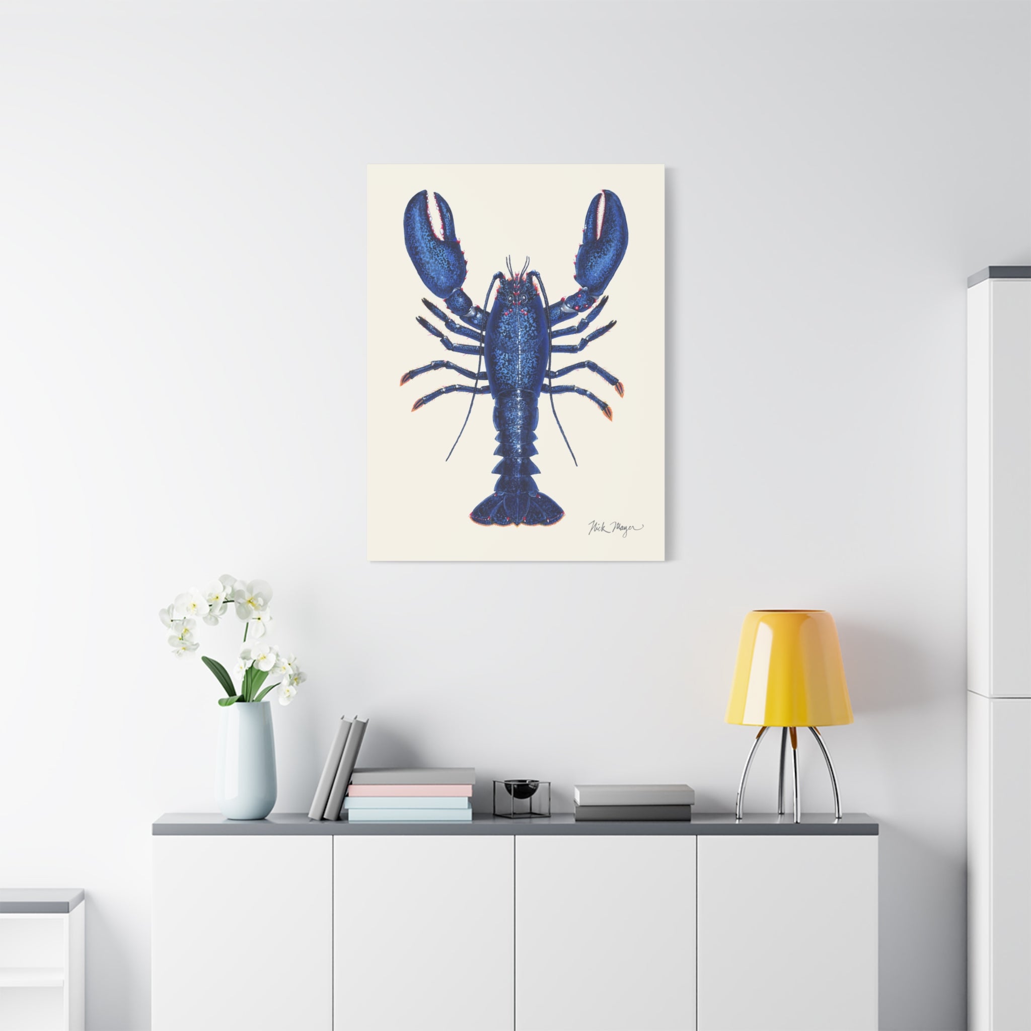 Blue Lobster II Canvas Print