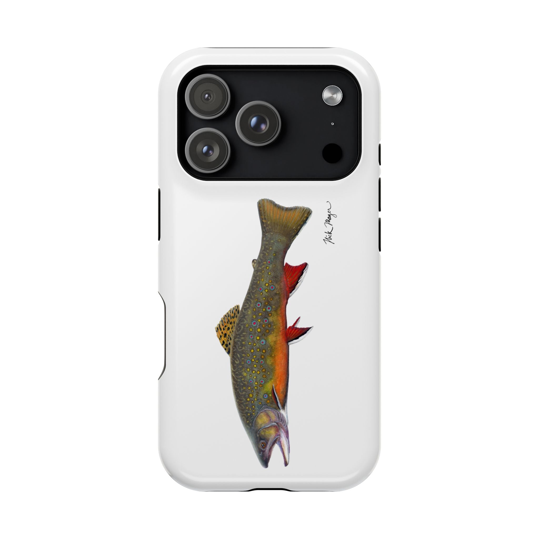 Brook Trout MagSafe White iPhone Case
