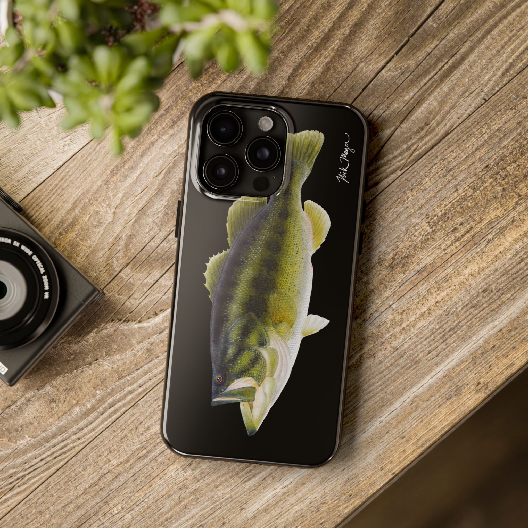 Largemouth Bass Black Phone Case (iPhone)