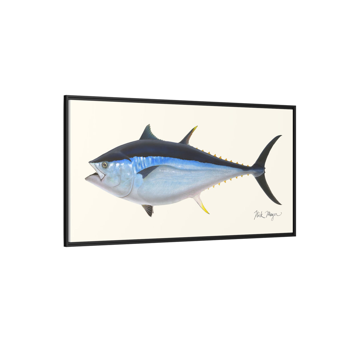 Giant Bluefin Tuna 2 Framed Canvas Print Printify