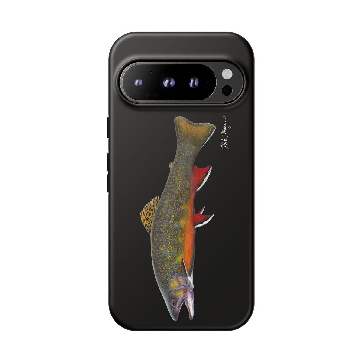 Brook Trout Black Phone Cases (Samsung) Printify