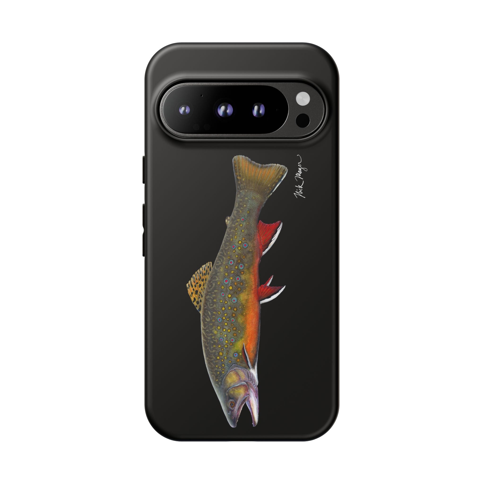 Brook Trout Black Phone Cases (Samsung) Printify