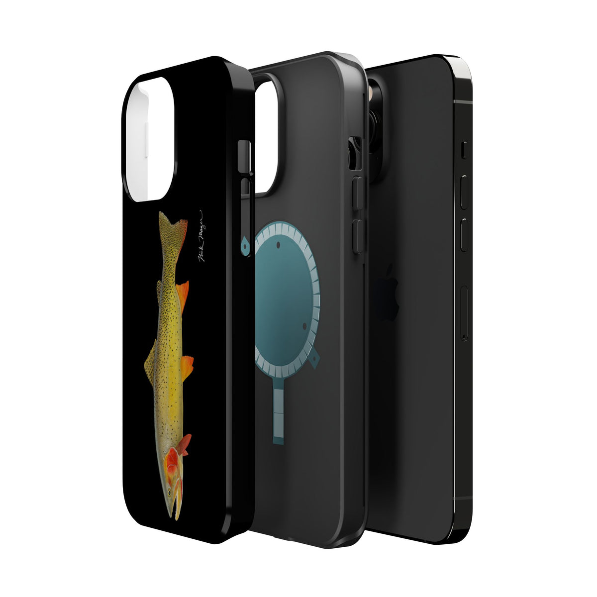 Cutthroat Trout 1 Black MagSafe iPhone Case Printify