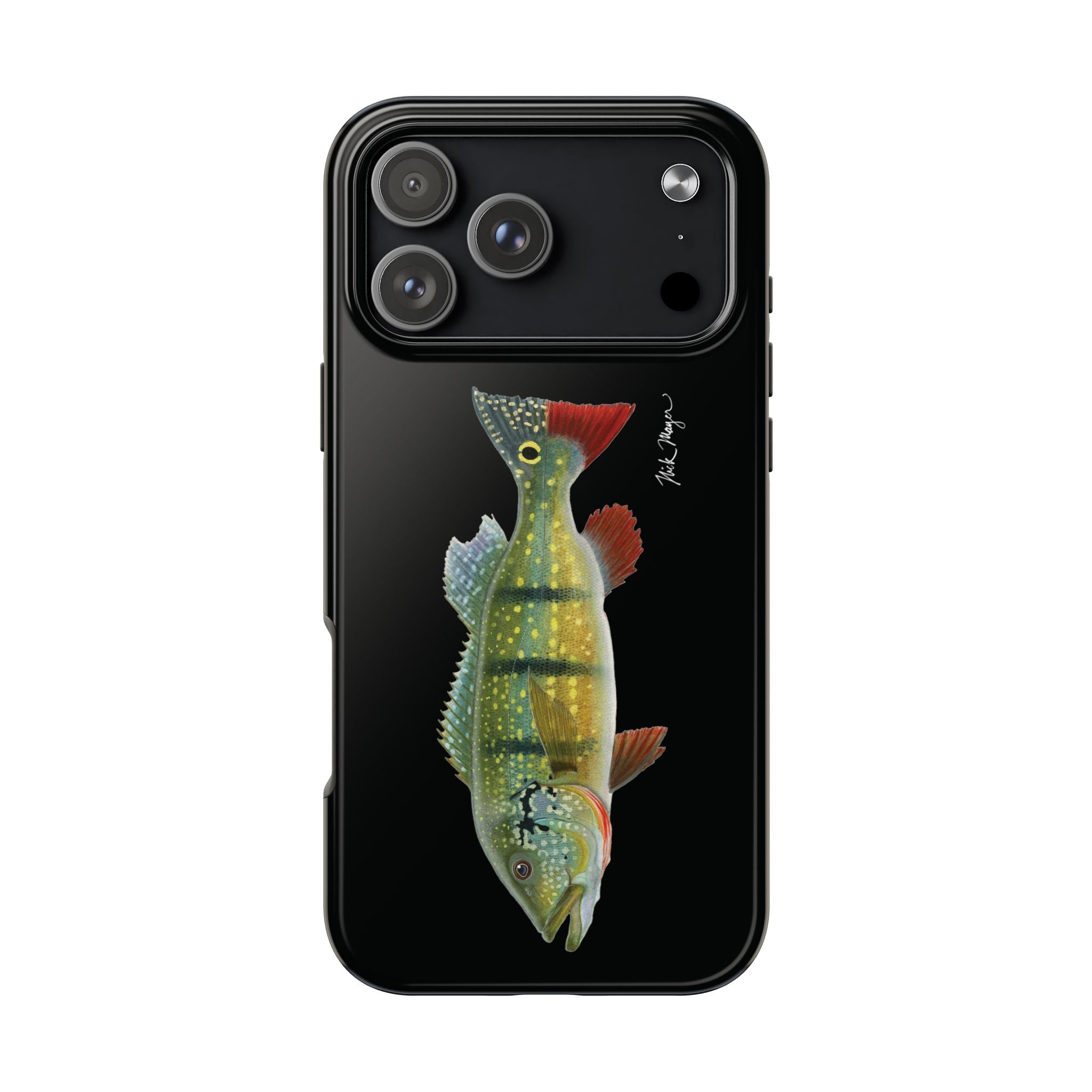 Peacock Bass Black iPhone Case
