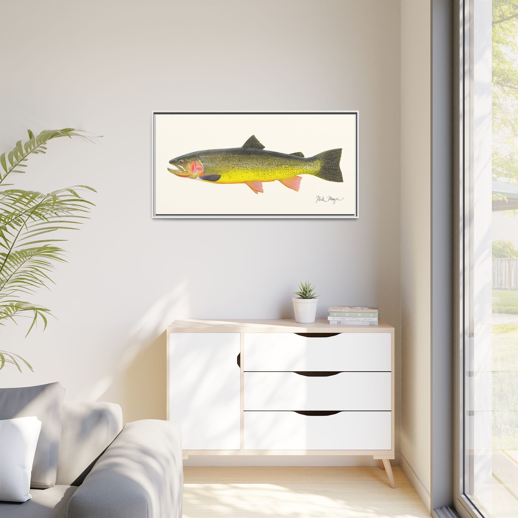 Cutthroat Trout III Framed Canvas Print Printify