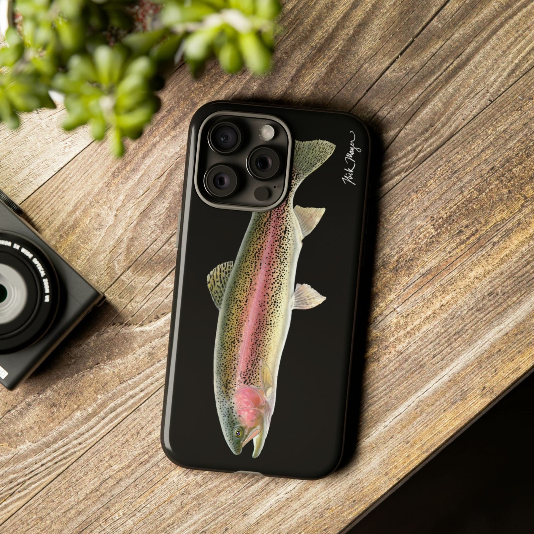Rainbow Trout Black iPhone 15 Case