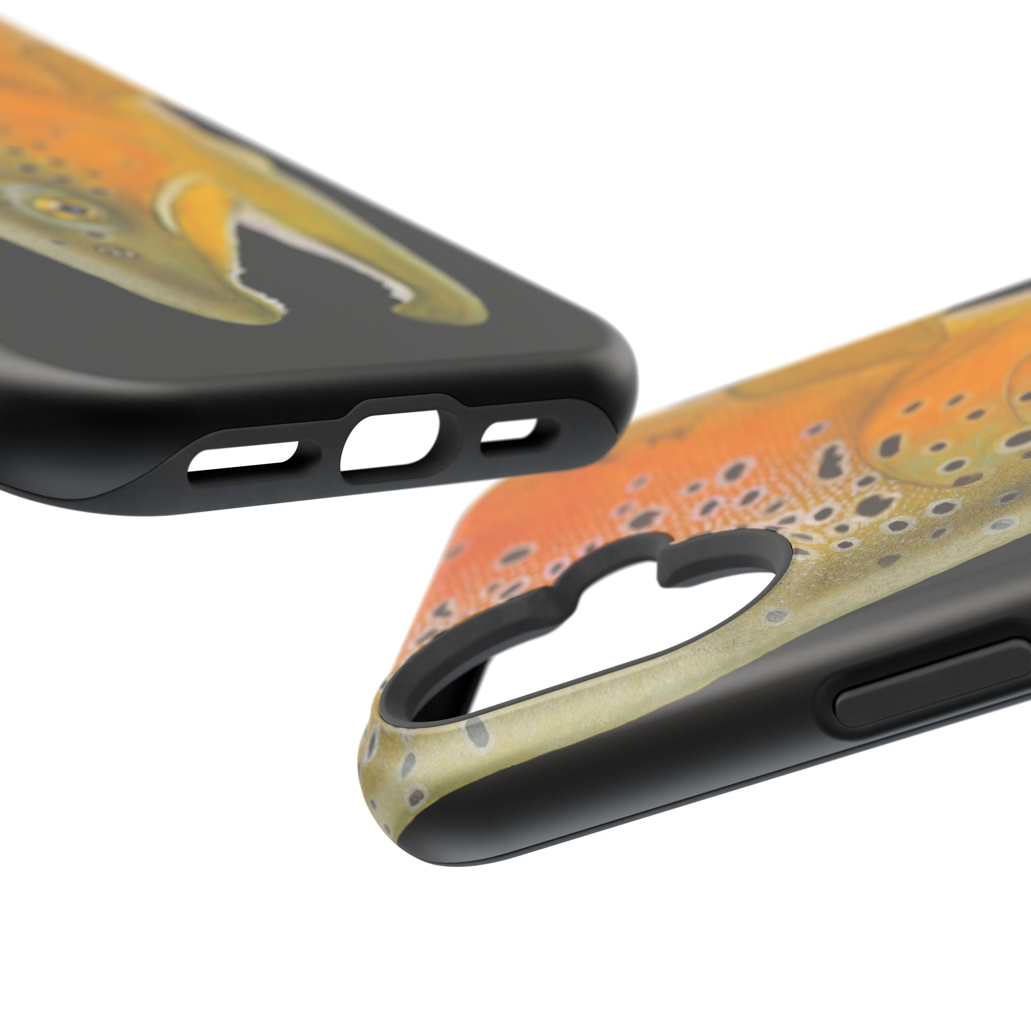 Brown Trout 2 Black MagSafe iPhone Case