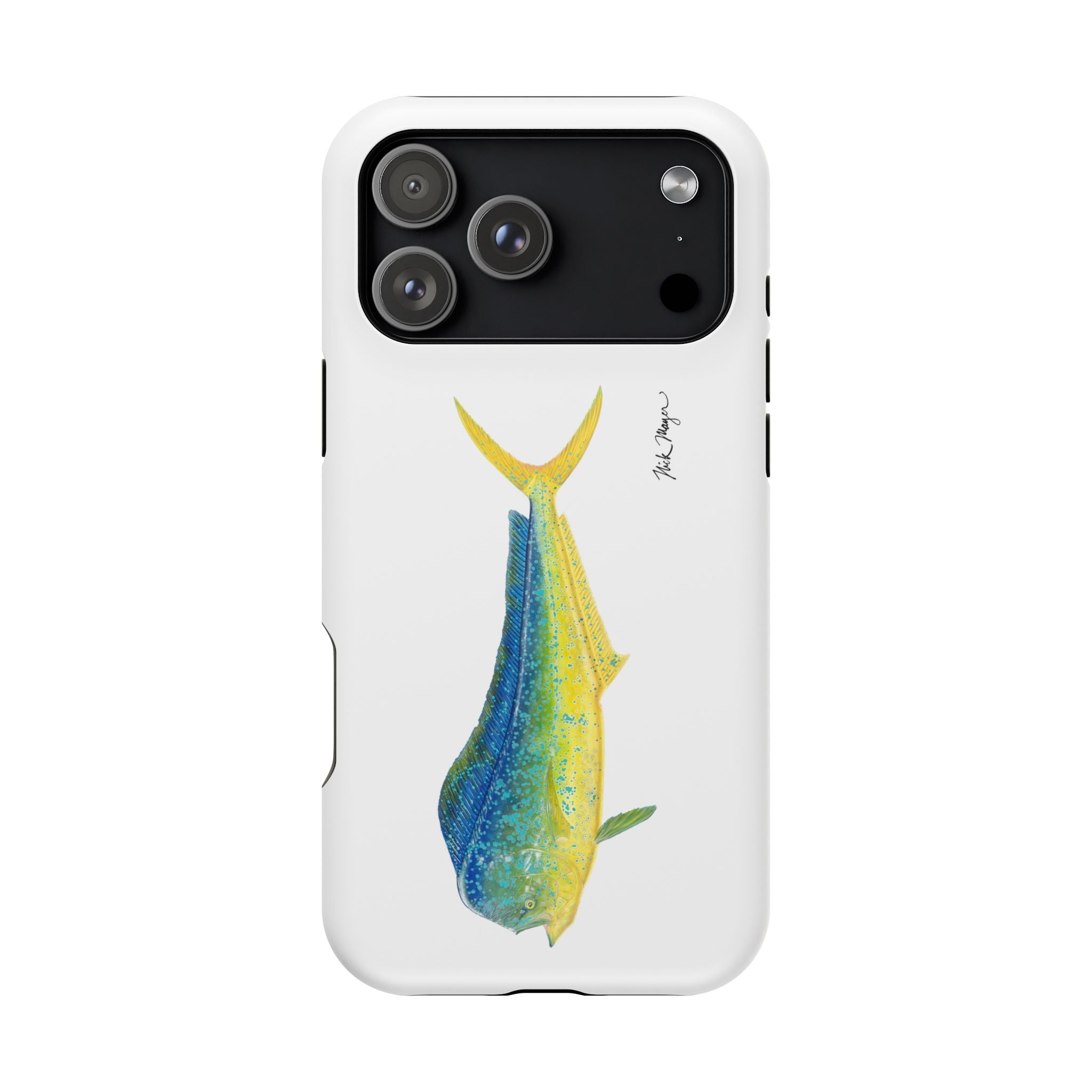 Bull Mahi MagSafe White iPhone Case