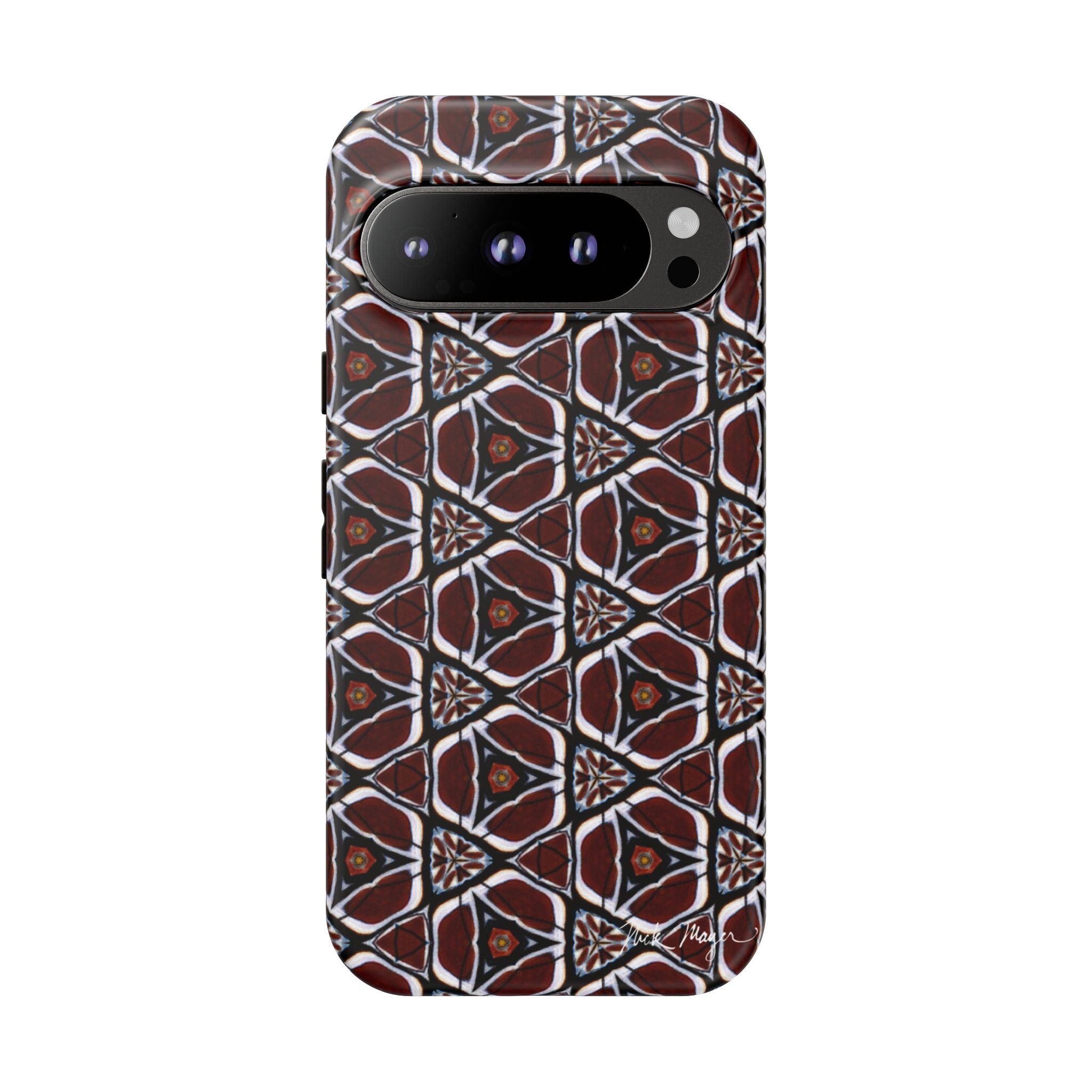 Maroon Butterfly Pattern Phone Case (Samsung)