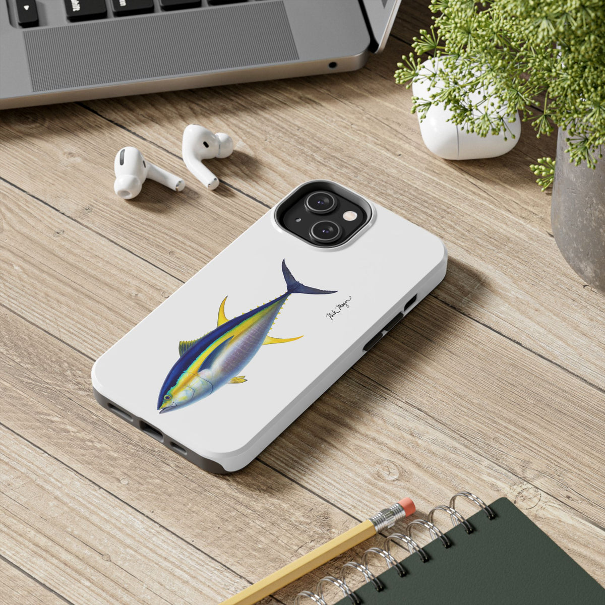 Yellowfin Tuna White Phone Case (iPhone) Printify