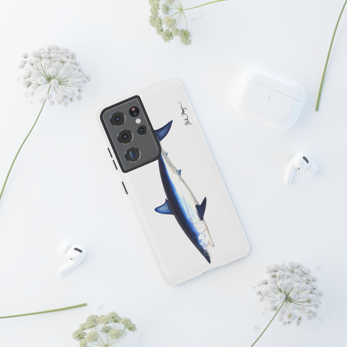 Mako Shark White Phone Case (Samsung) Printify