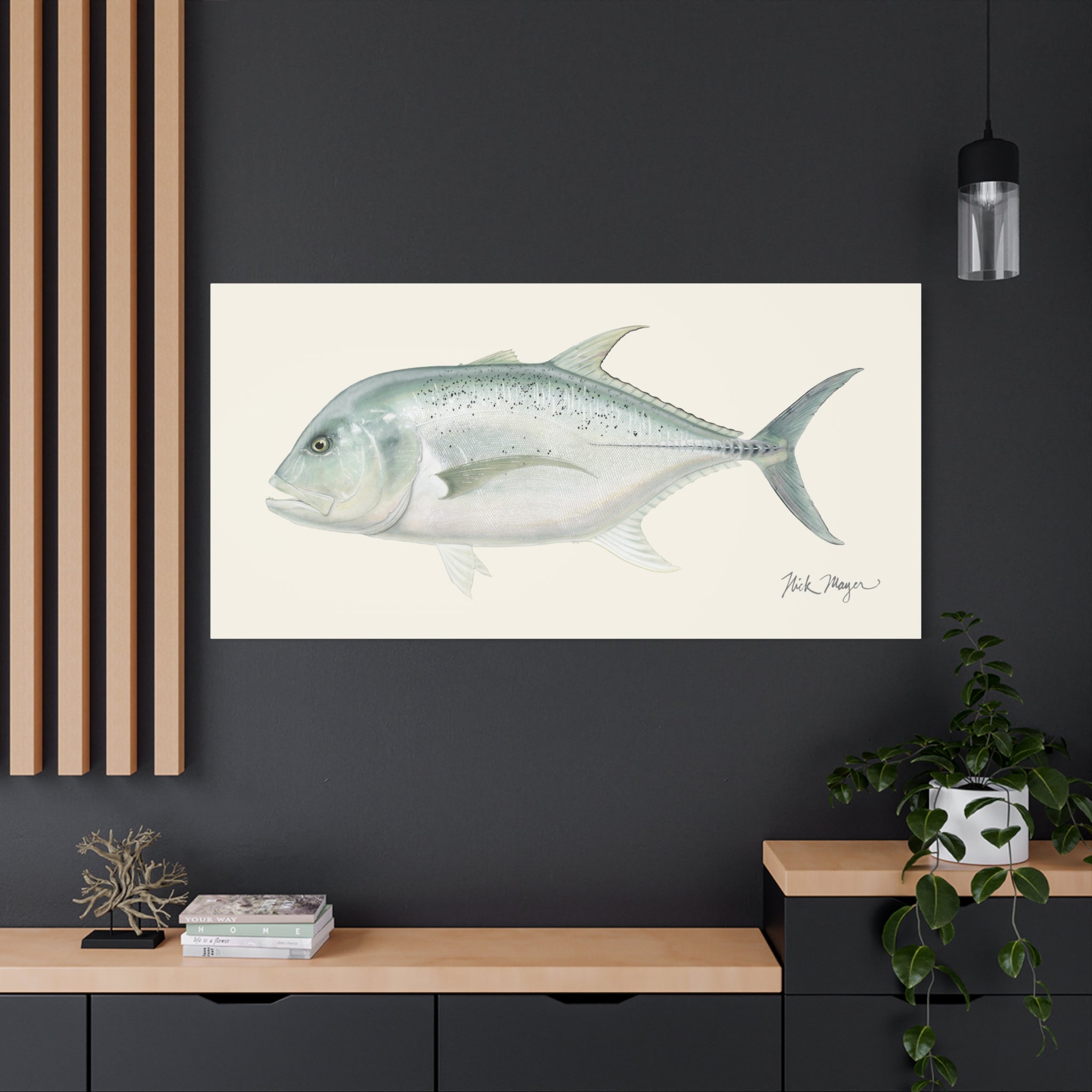 Boss Giant Trevally Canvas Print Printify