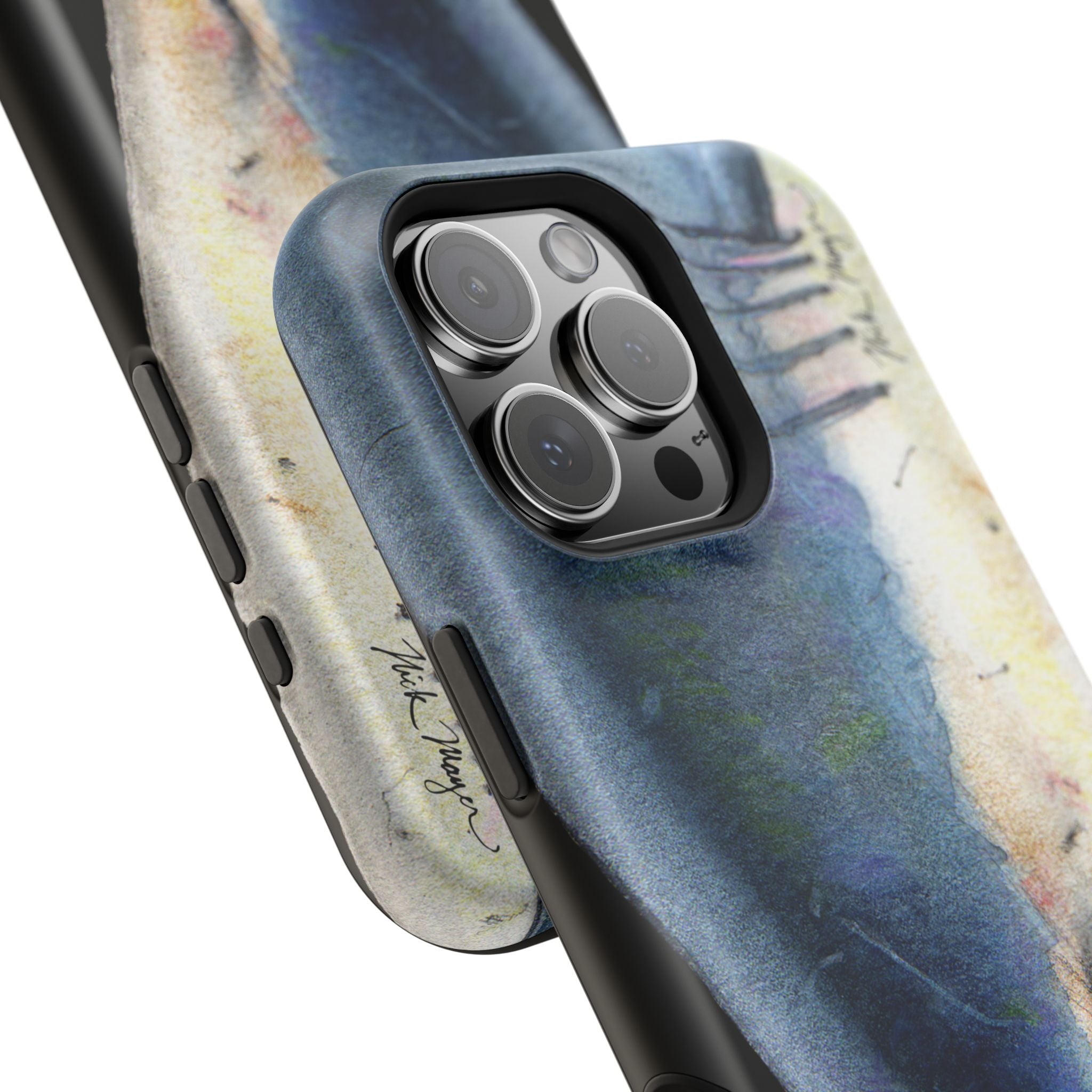 Great White Shark Face MagSafe Black iPhone Case