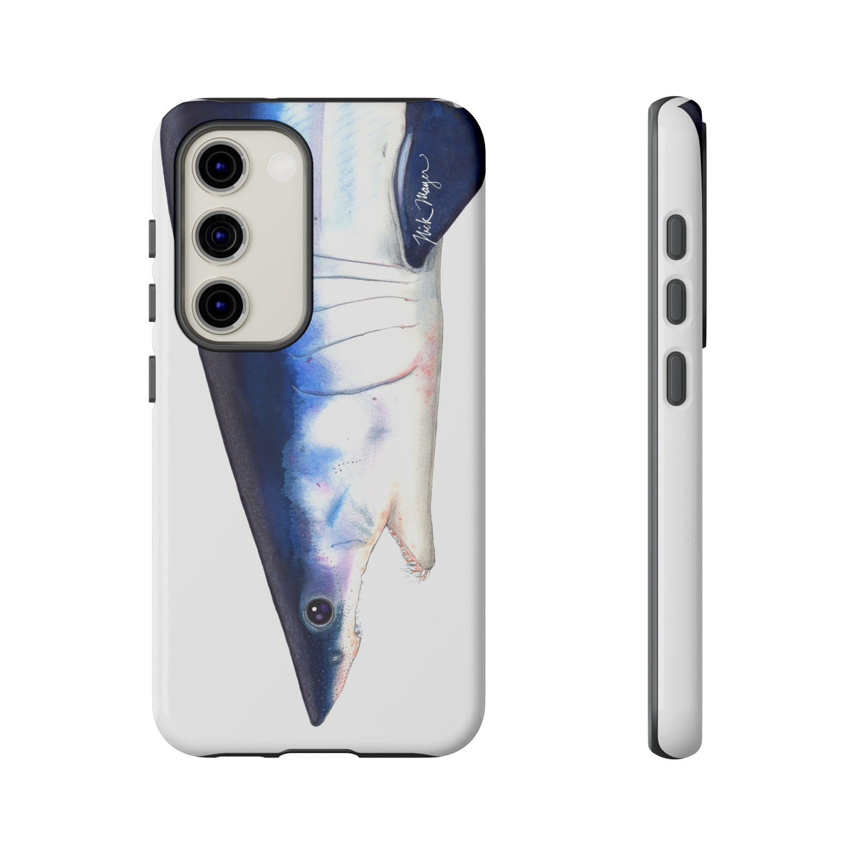Mako Shark Face White Phone Case (Samsung) Printify