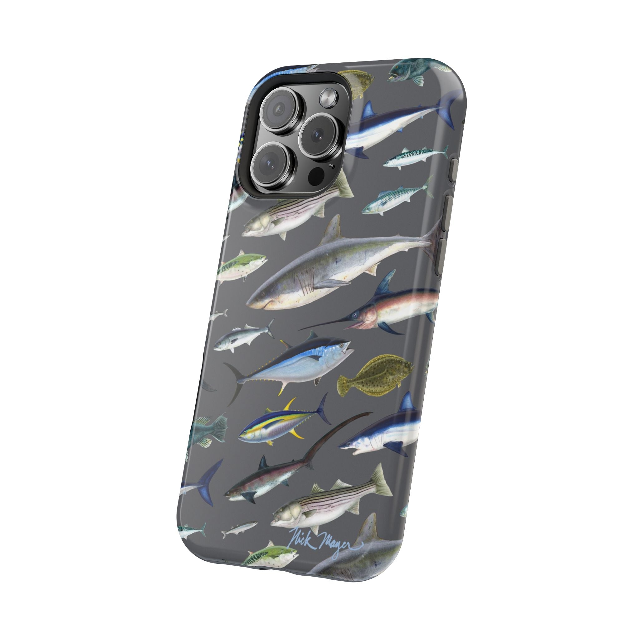 New England Offshore Fish Grey MagSafe iPhone Case