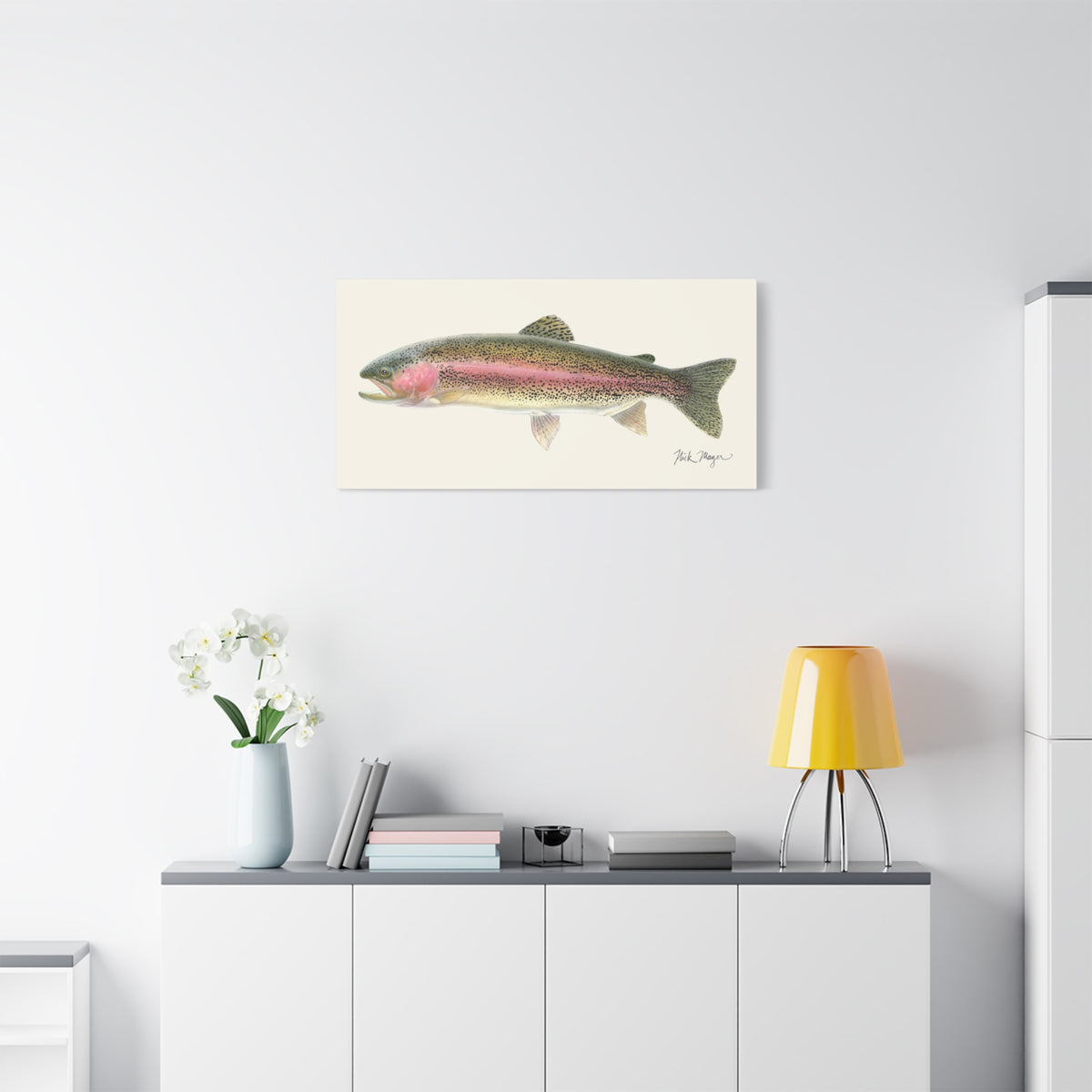 Rainbow Trout Canvas Print Printify