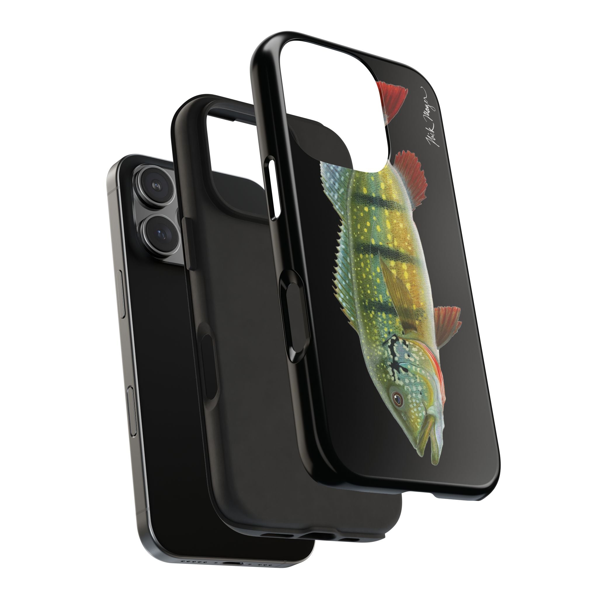 Peacock Bass Black iPhone Case