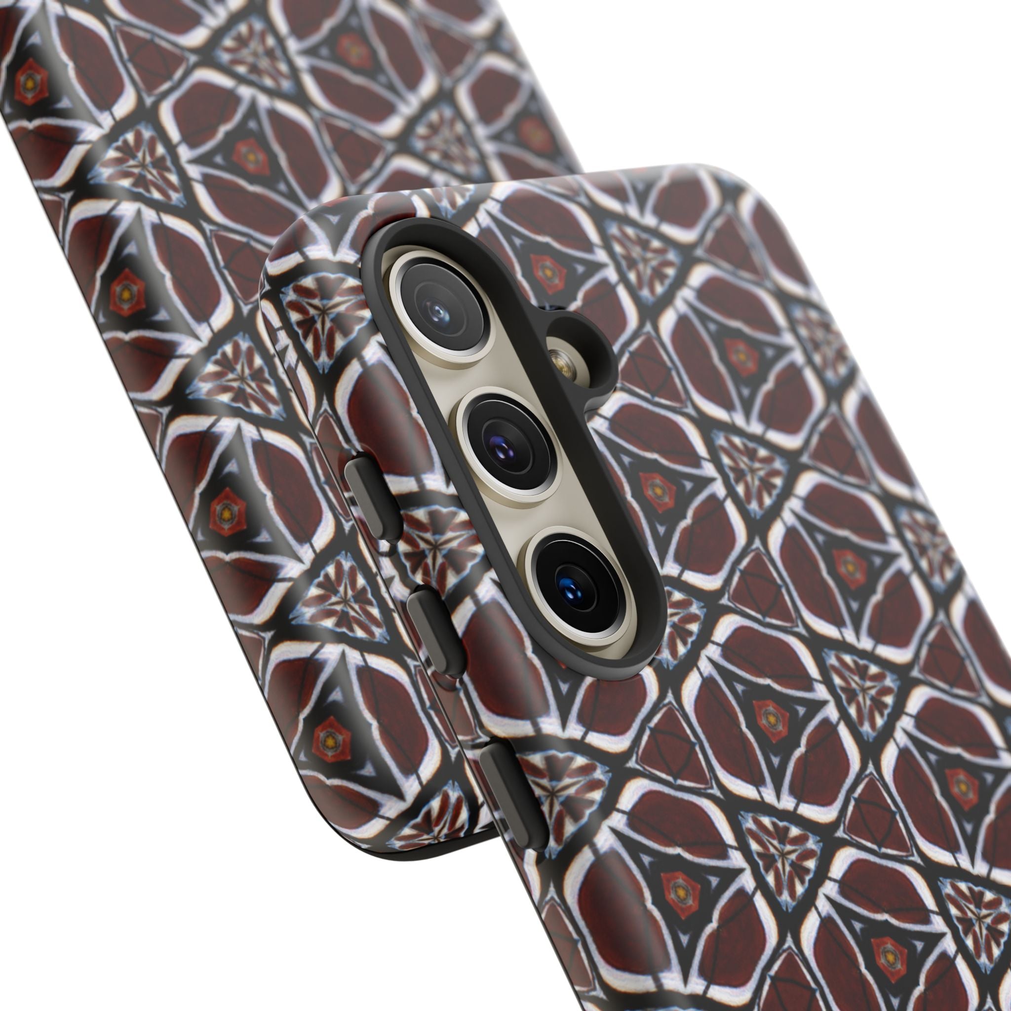 Maroon Butterfly Pattern Phone Case (Samsung)