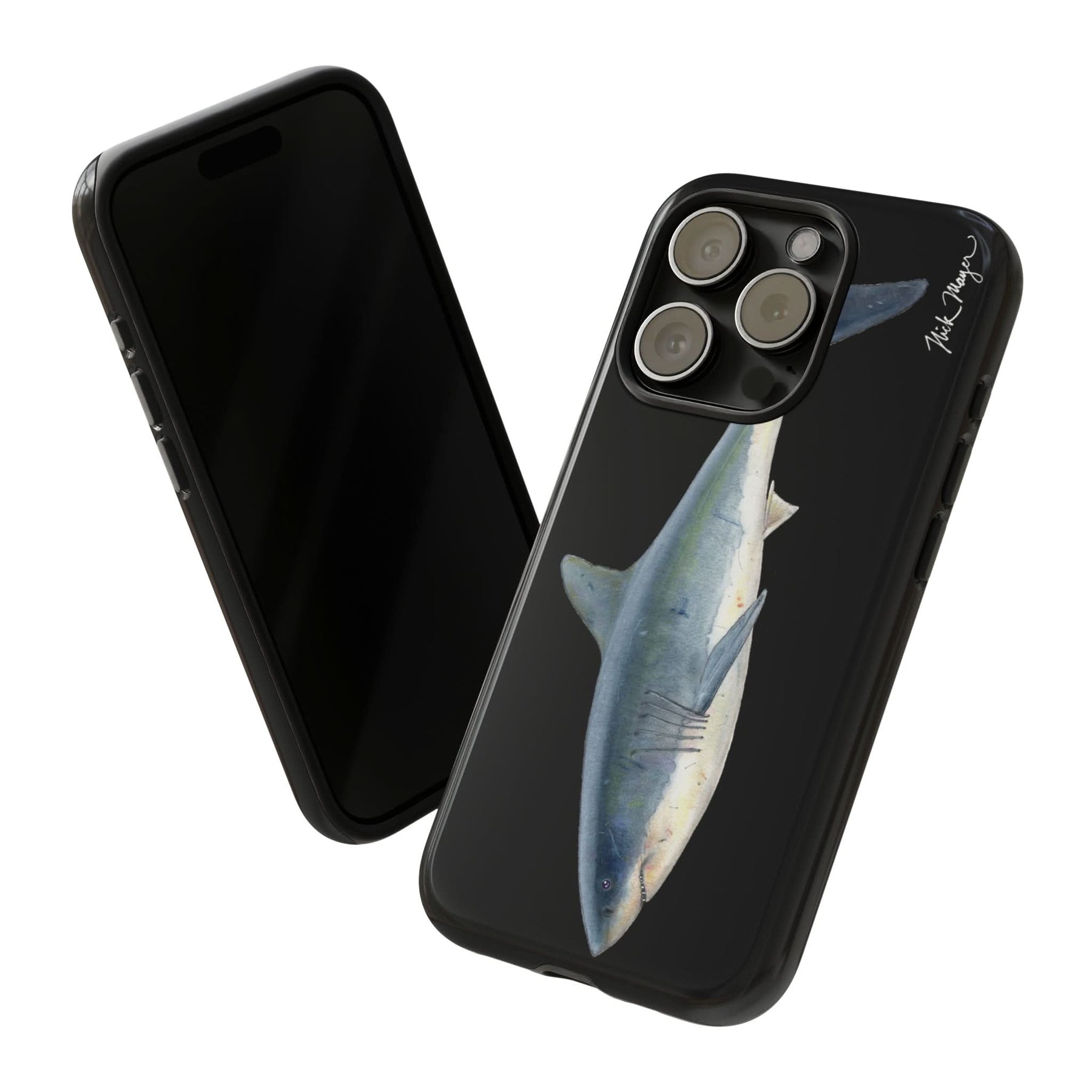 Great White Shark Black iPhone 15 Case