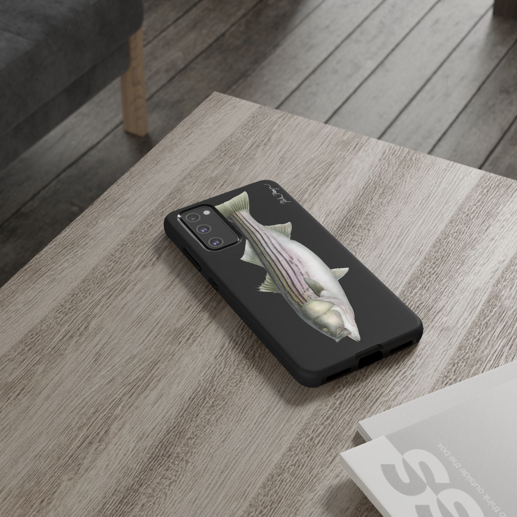 30 lb Striper Black Phone Case (Samsung) Printify
