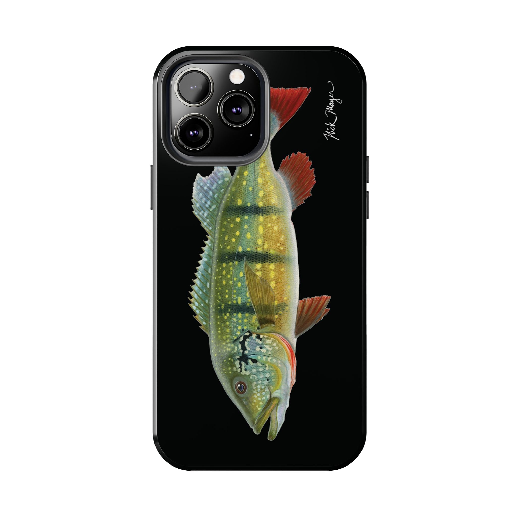 Peacock Bass Black iPhone Case