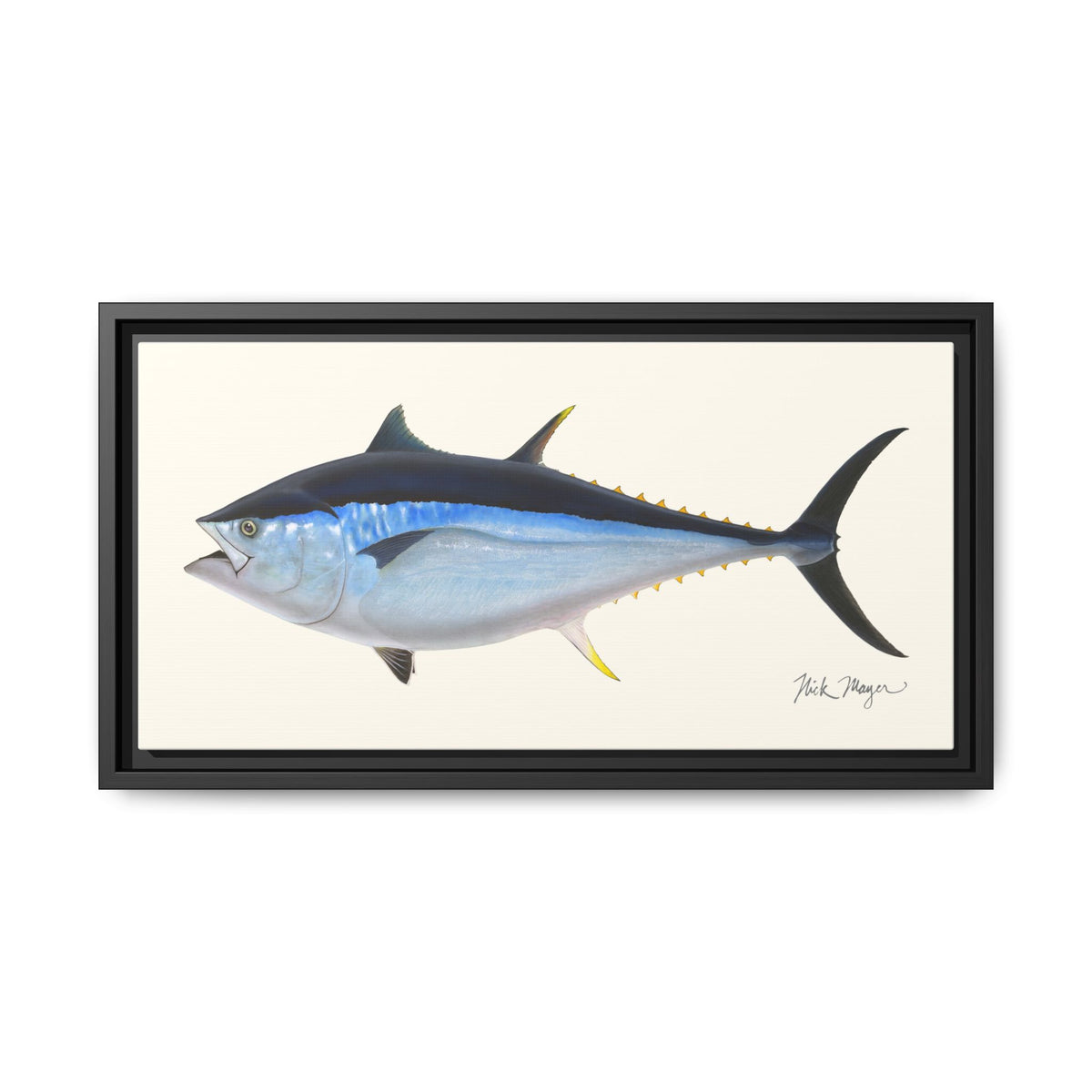 Giant Bluefin Tuna 2 Framed Canvas Print Printify