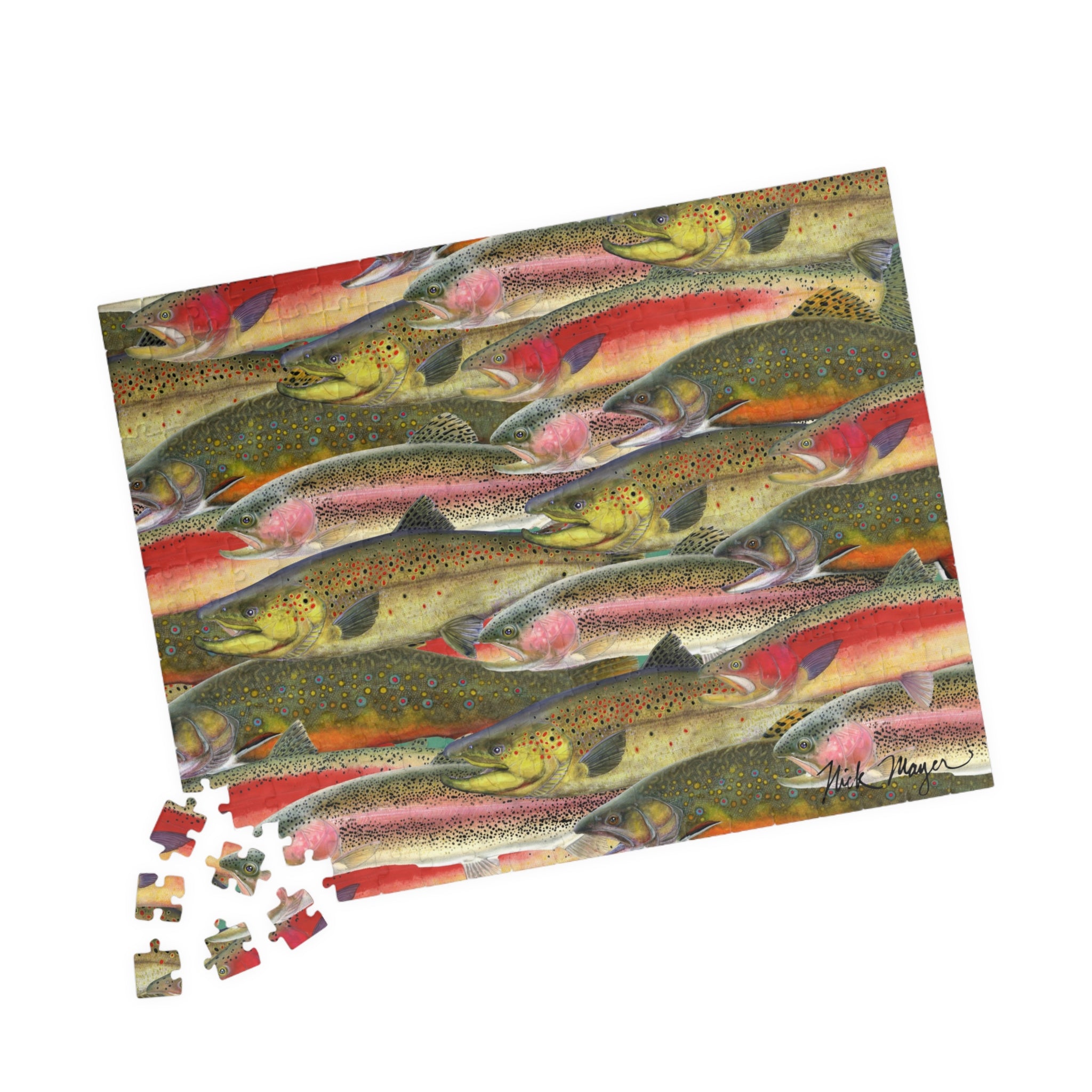 Trout Angler Puzzle (110, 252, 520, 1014-piece)