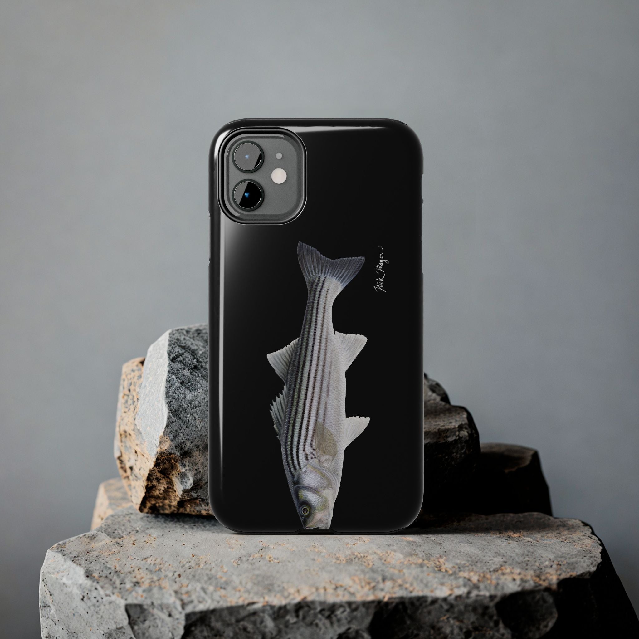 Schoolie Striper Black Phone Case (iPhone)