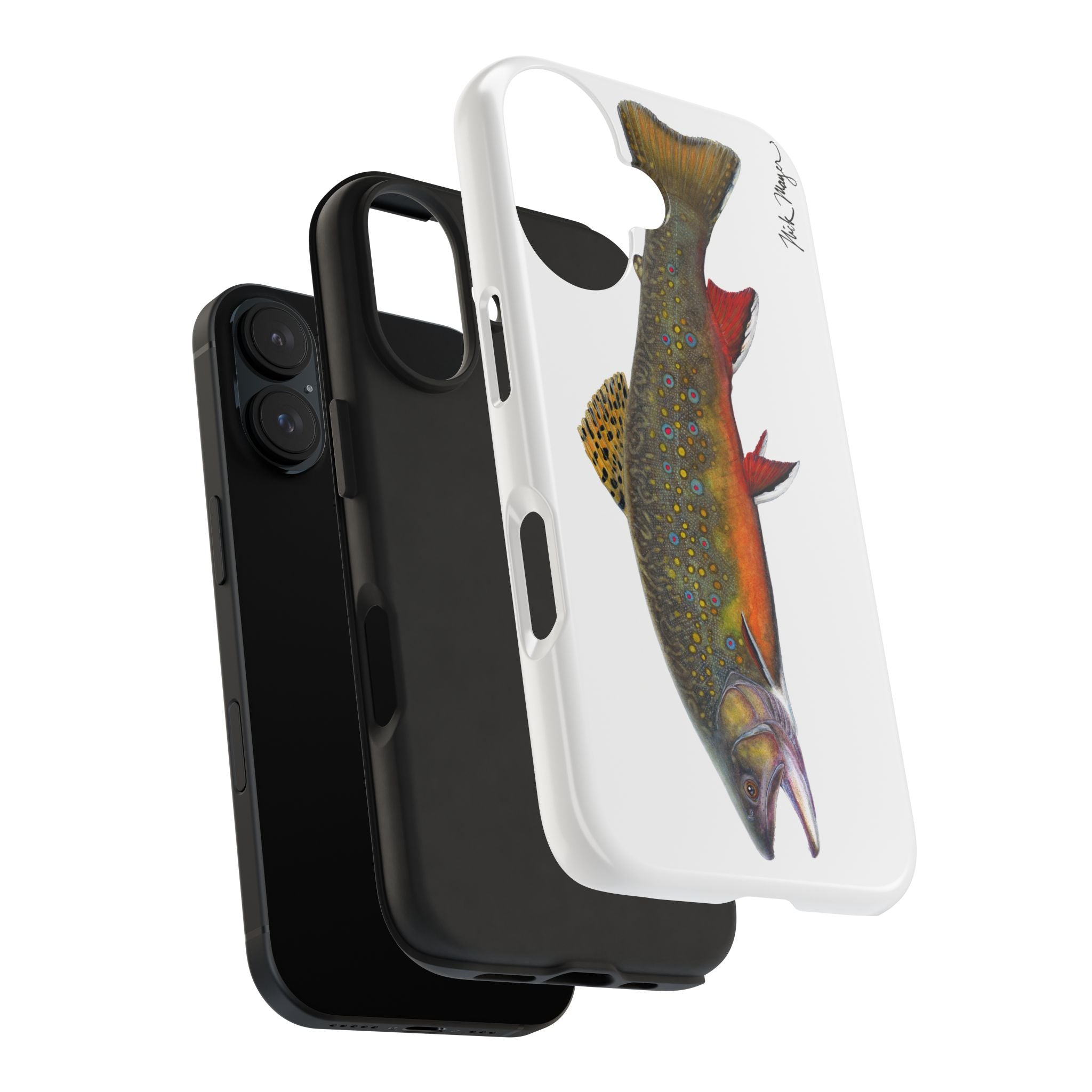 Brook Trout White Phone Case (iPhone)