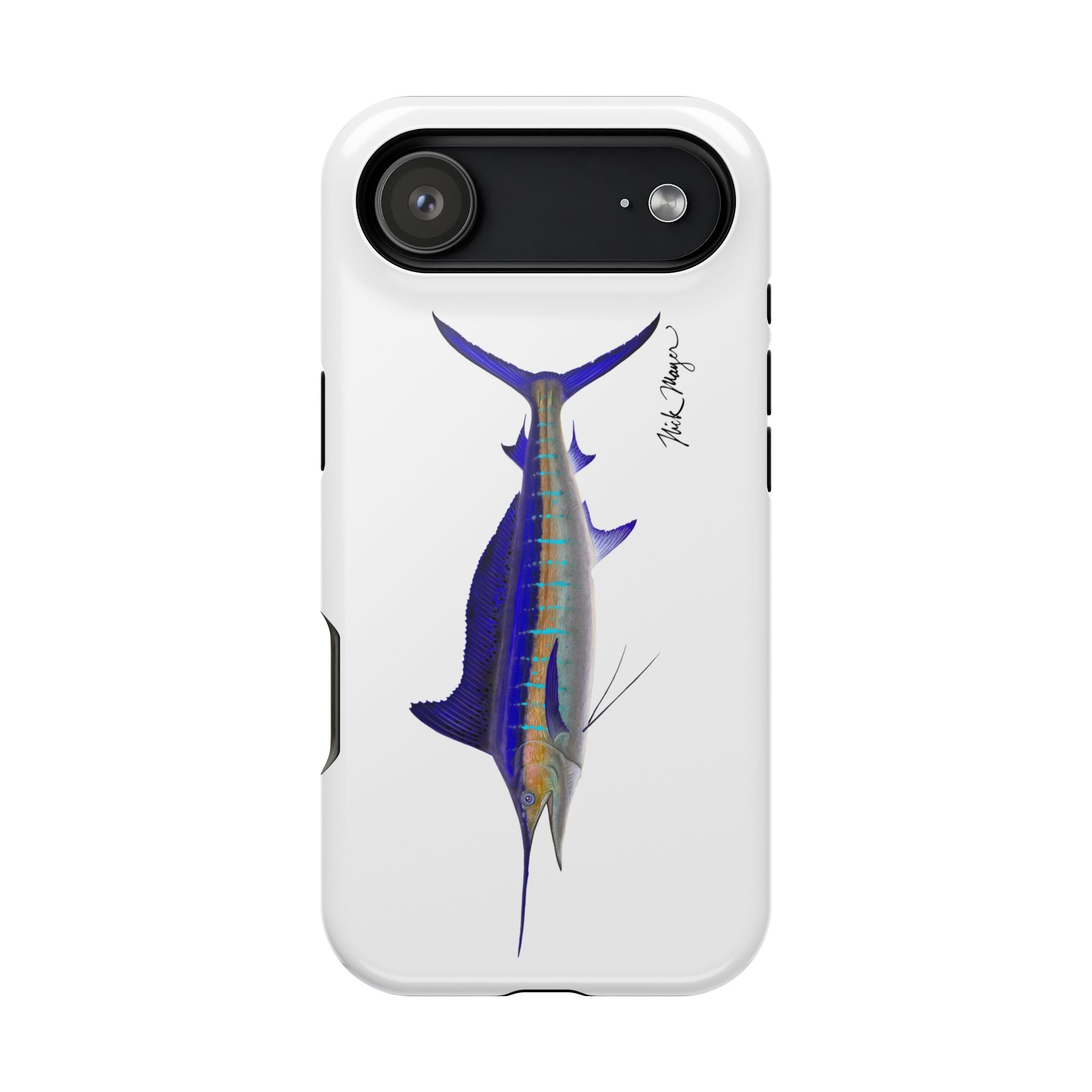 Striped Marlin MagSafe White iPhone Case