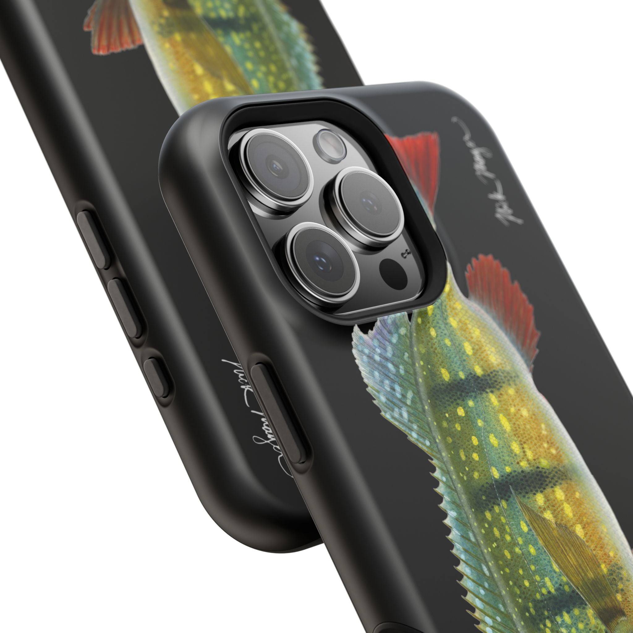 Peacock Bass MagSafe Black iPhone Case