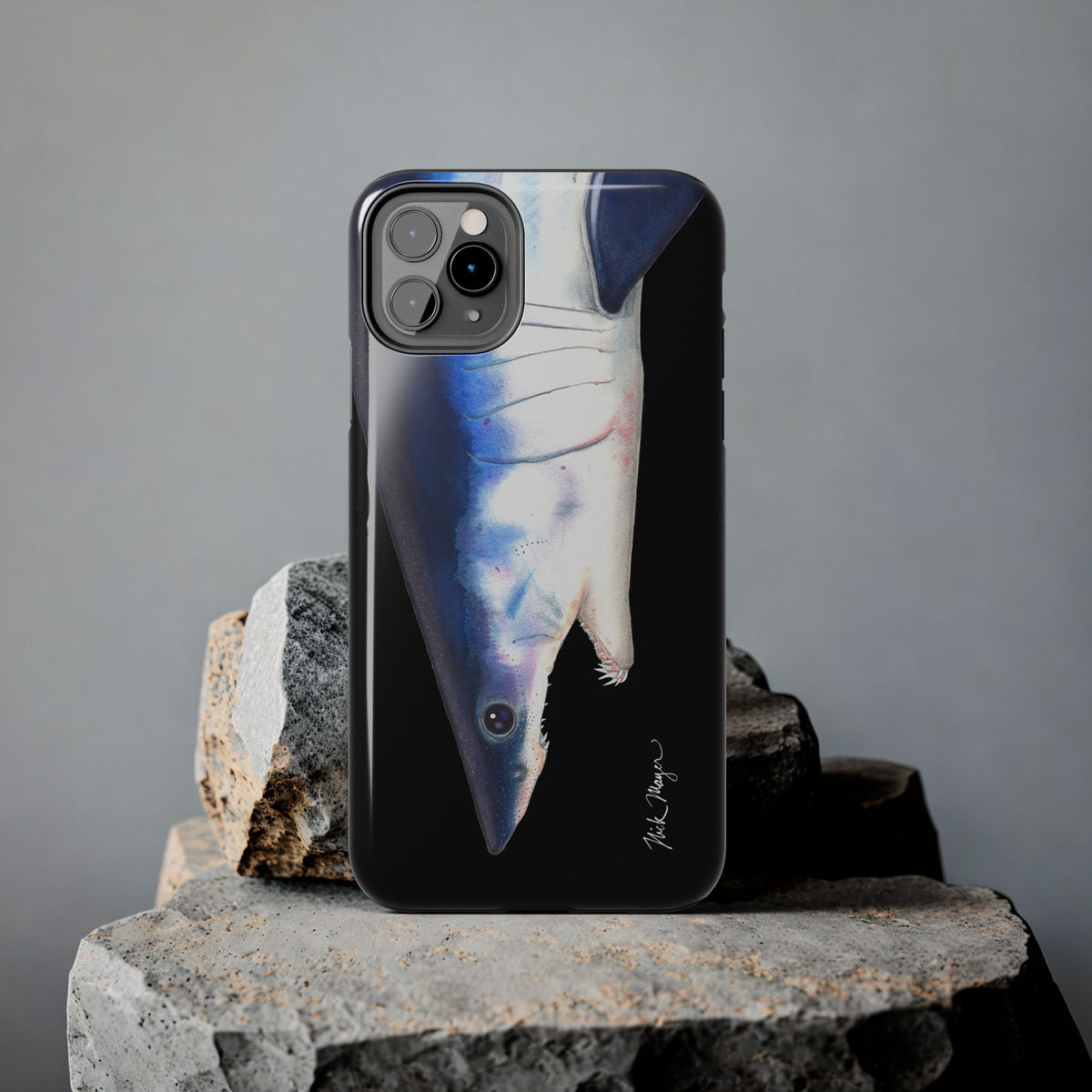 Mako Shark Face Black Case (iPhone) Printify