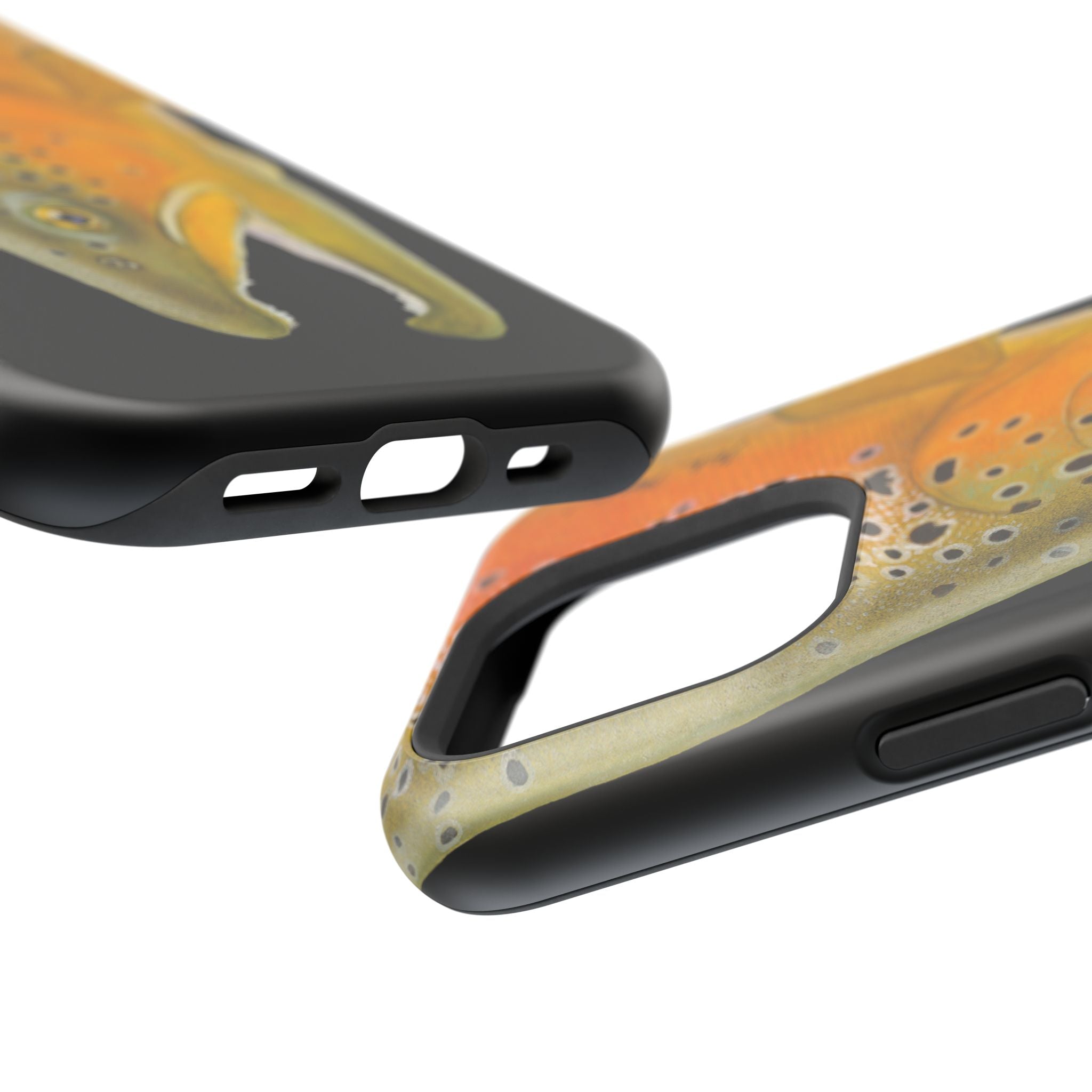 Brown Trout 2 Black MagSafe iPhone Case