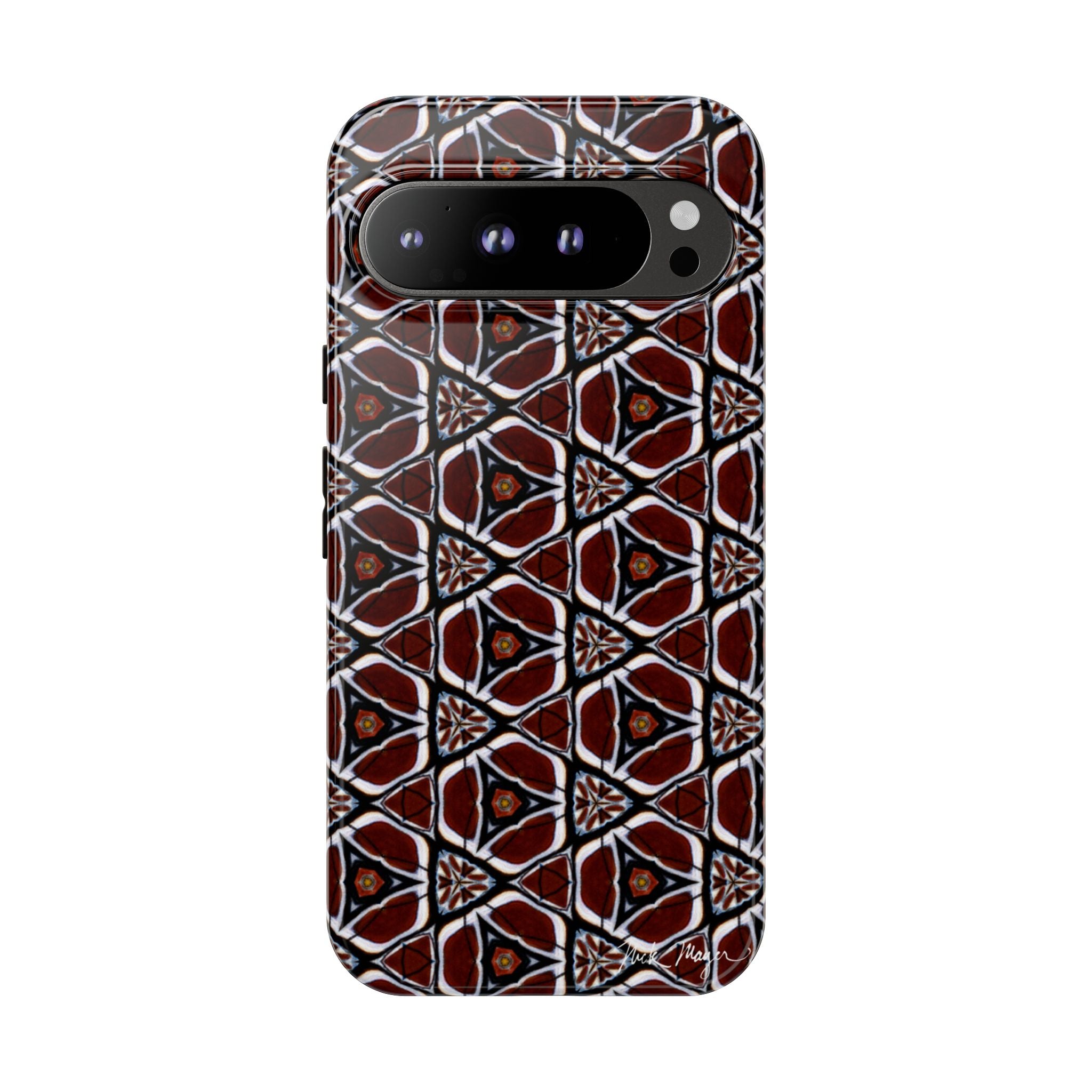 Maroon Butterfly Pattern Phone Case (Samsung)