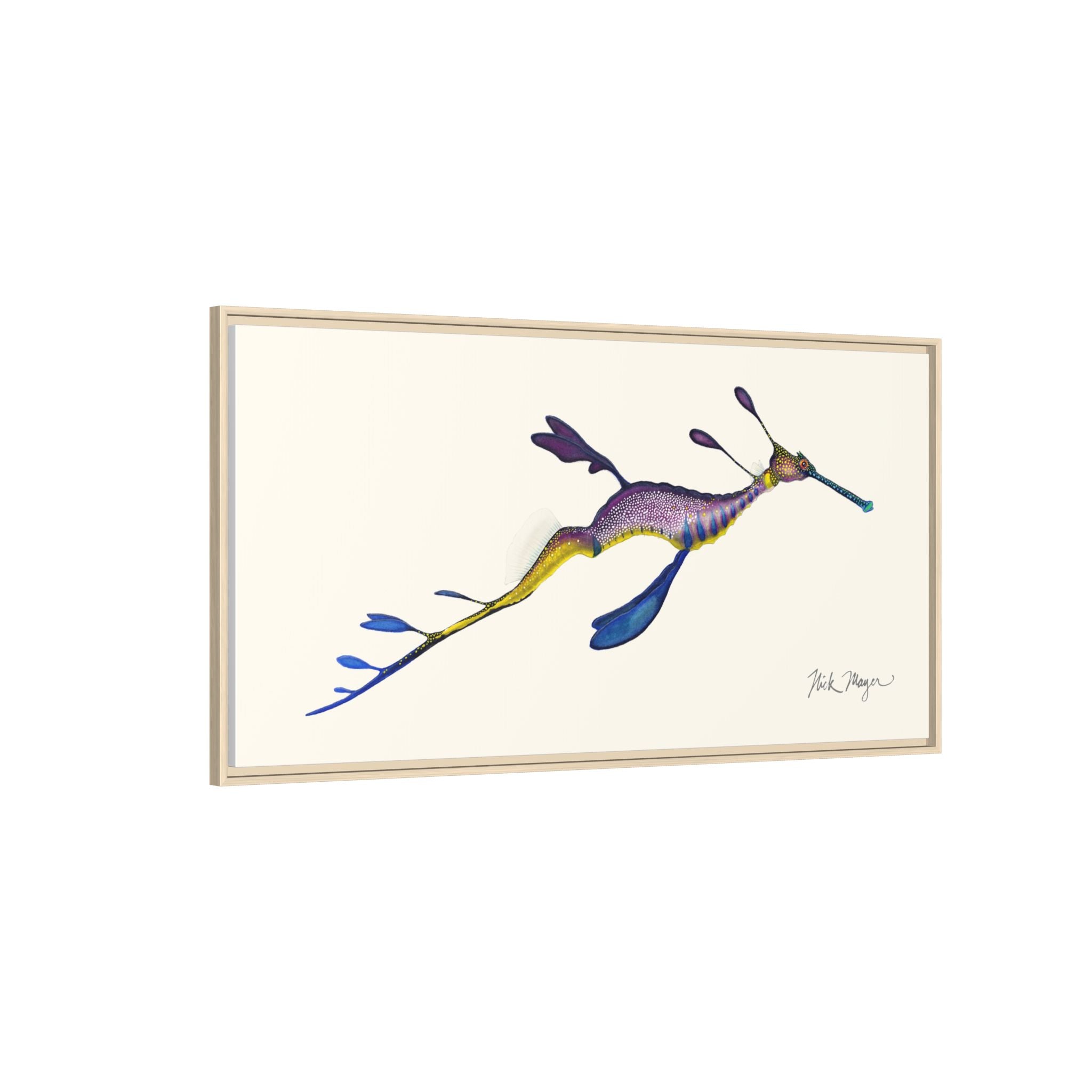 Weedy Sea Dragon Framed Canvas Print Printify