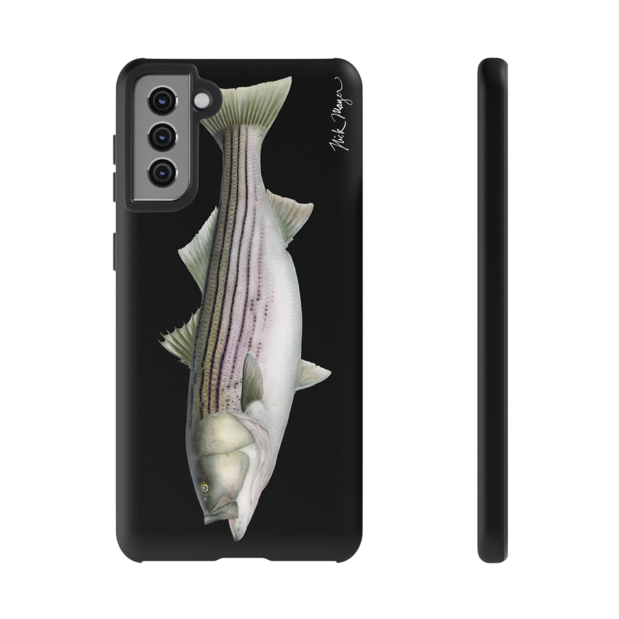 30 lb Striper Black Phone Case (Samsung) Printify
