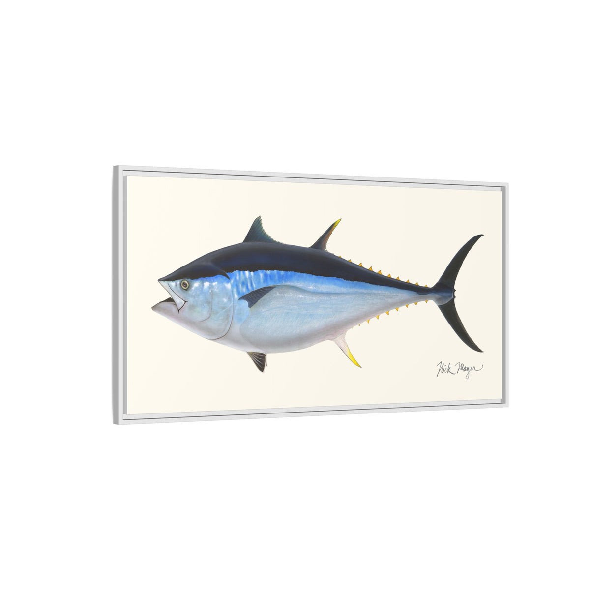 Giant Bluefin Tuna 2 Framed Canvas Print Printify
