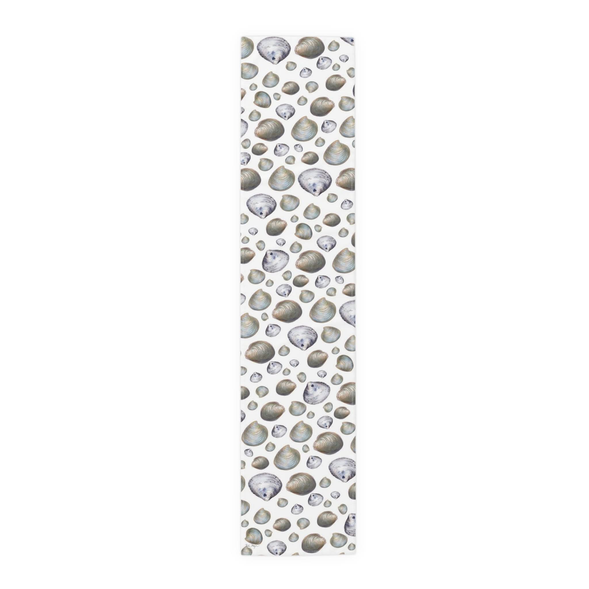Littleneck Clams Cotton Table Runner