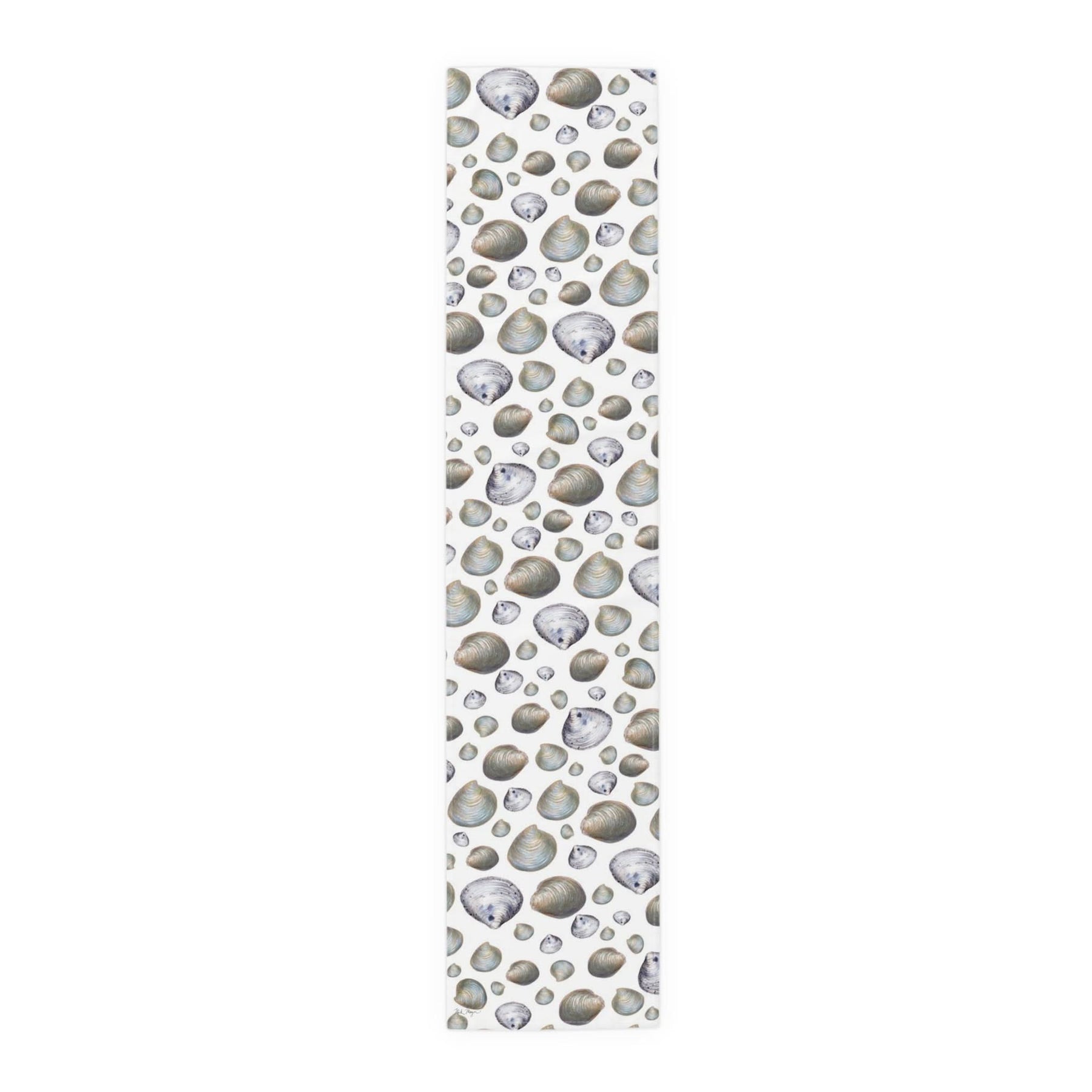 Littleneck Clams Cotton Table Runner