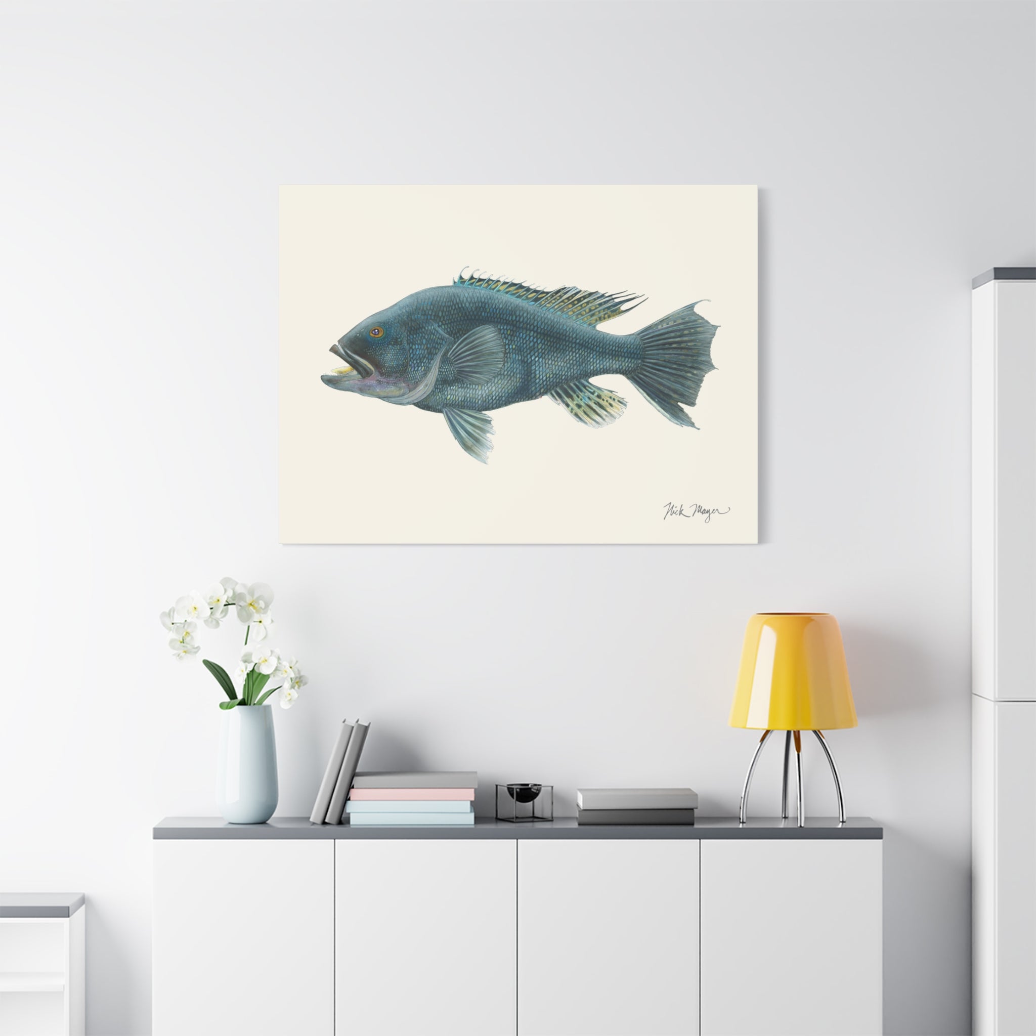 Black Sea Bass Canvas Print
